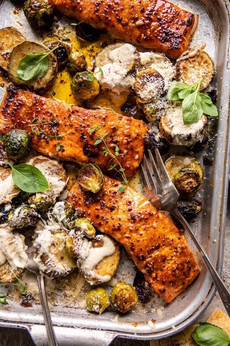 Honey Mustard Roasted Salmon