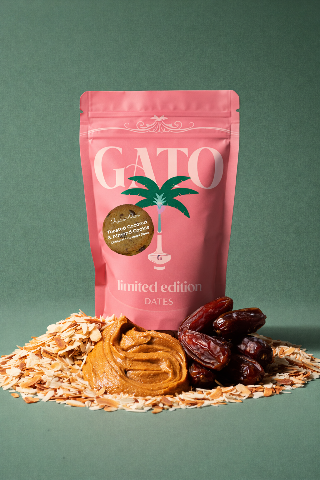 Gato x Organic Oren: Toasted Coconut & Almond Chocolate-Covered Dates