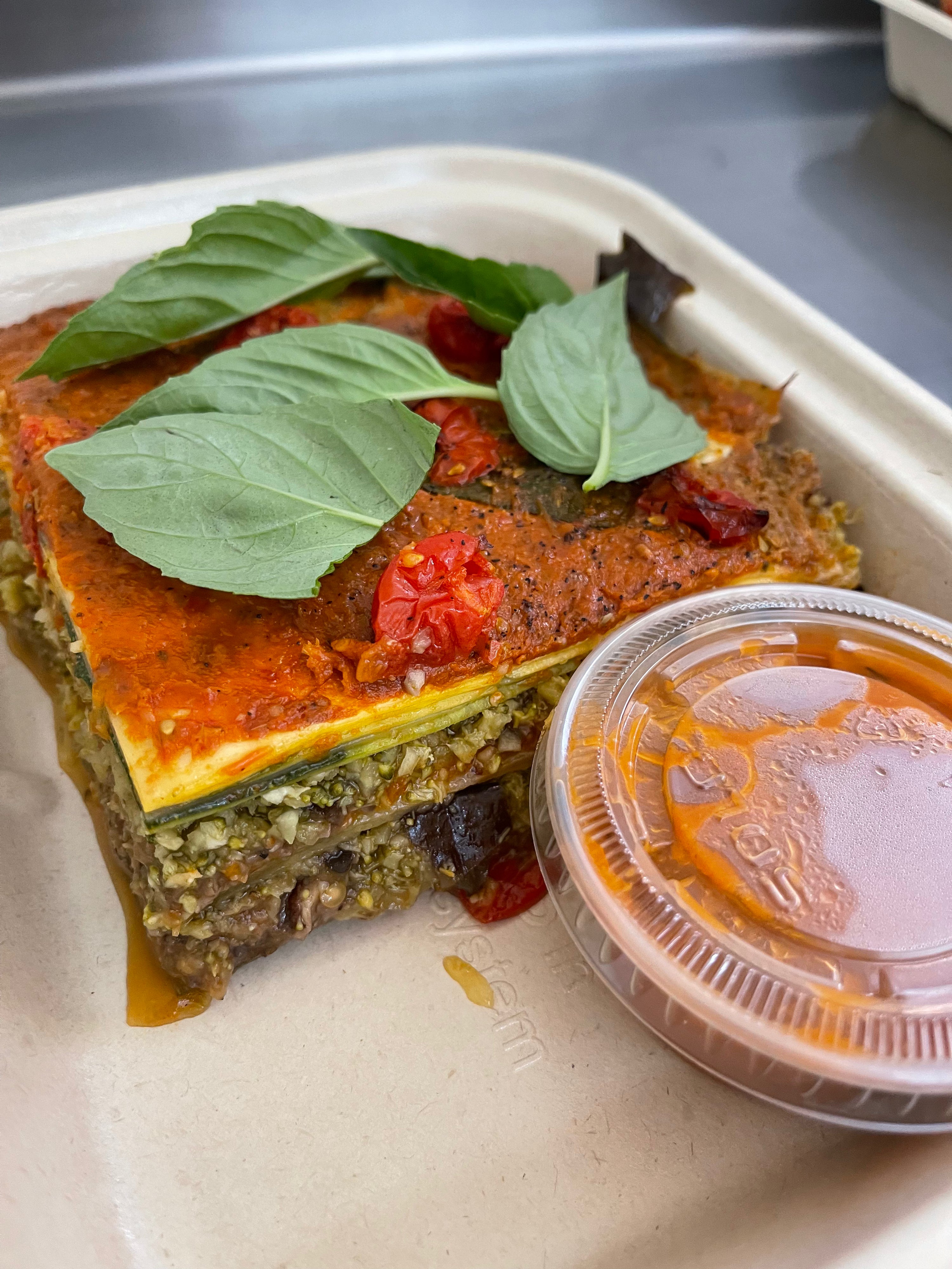 Eggplant Lasagna with Whipped Calabrian Chili Feta