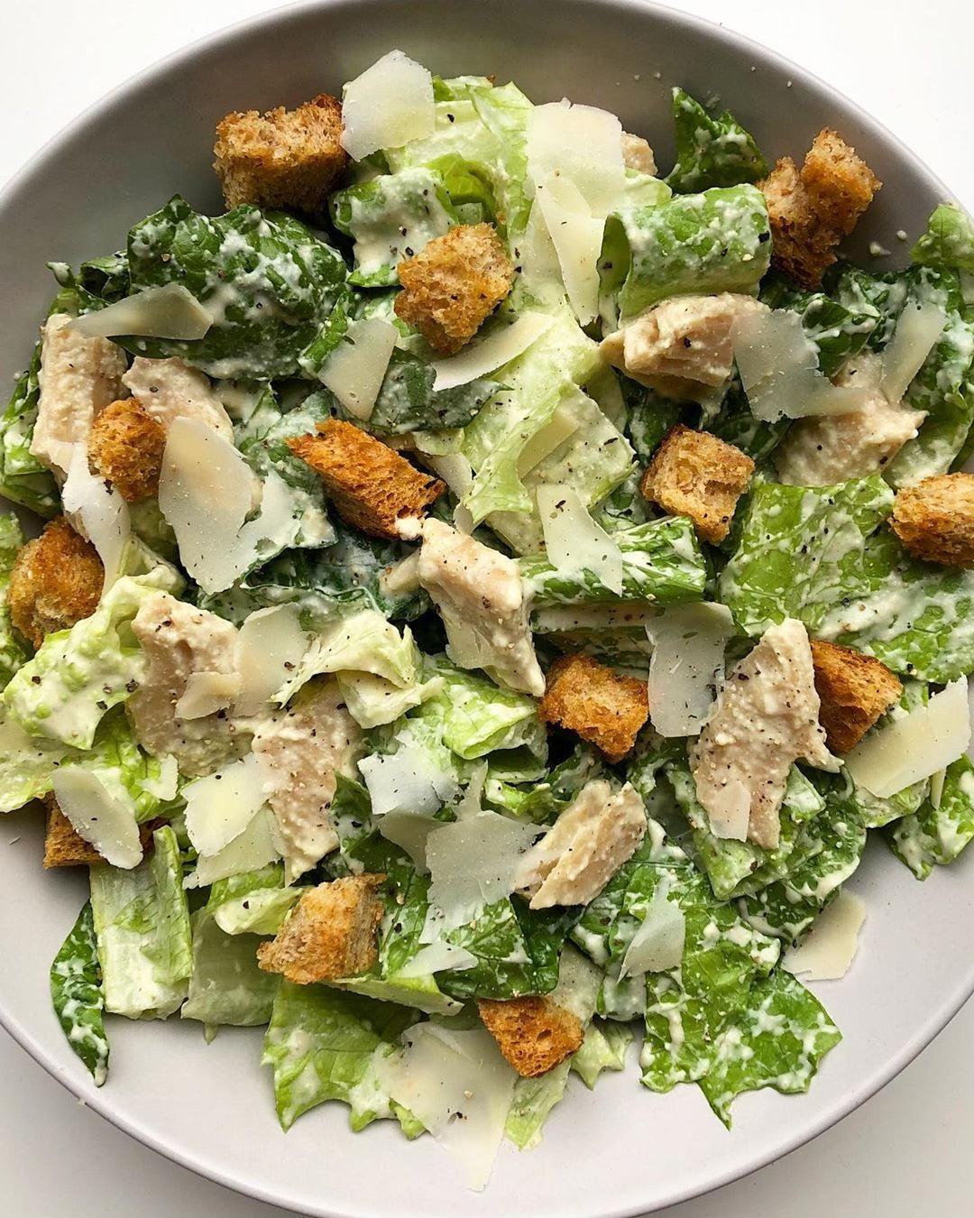 Kale Tahini Chicken Caesar Salad