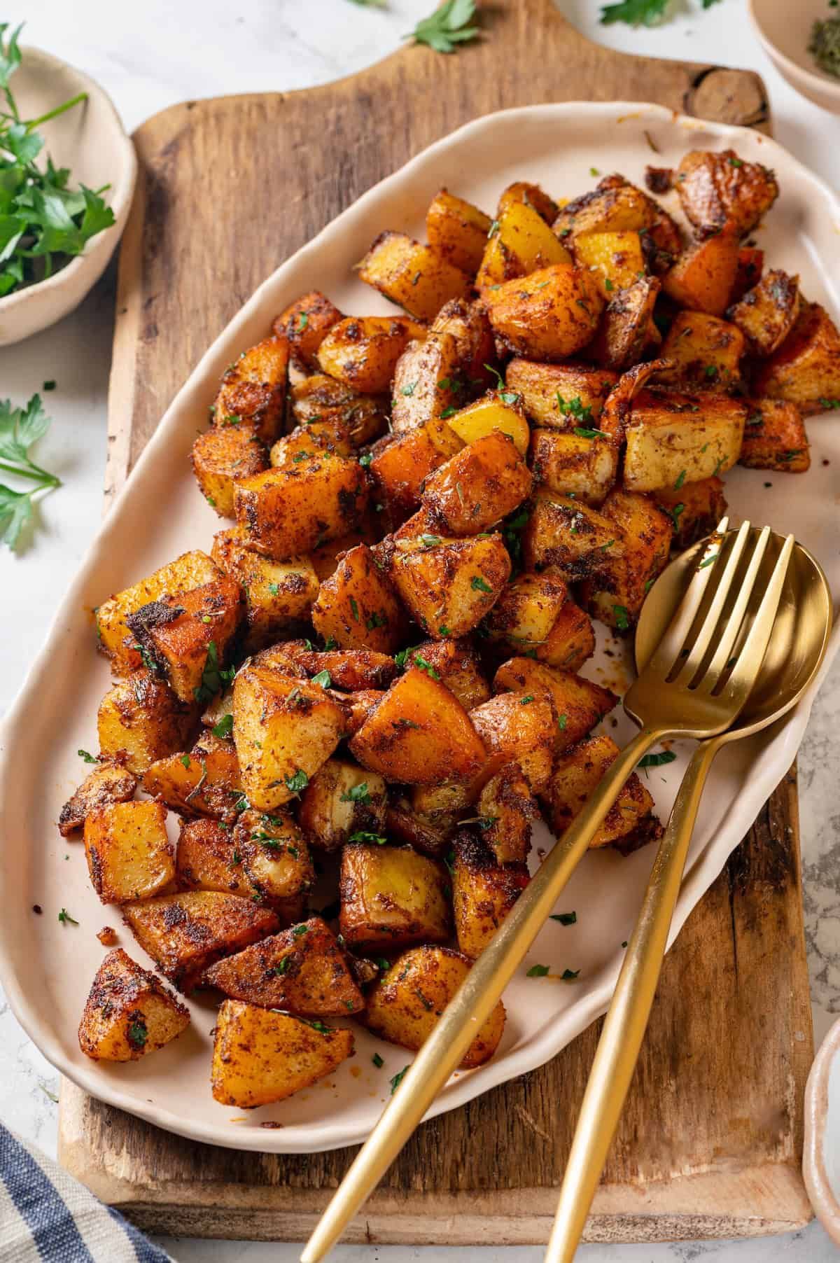 Breakfast Potatoes with Carrot Ketchup