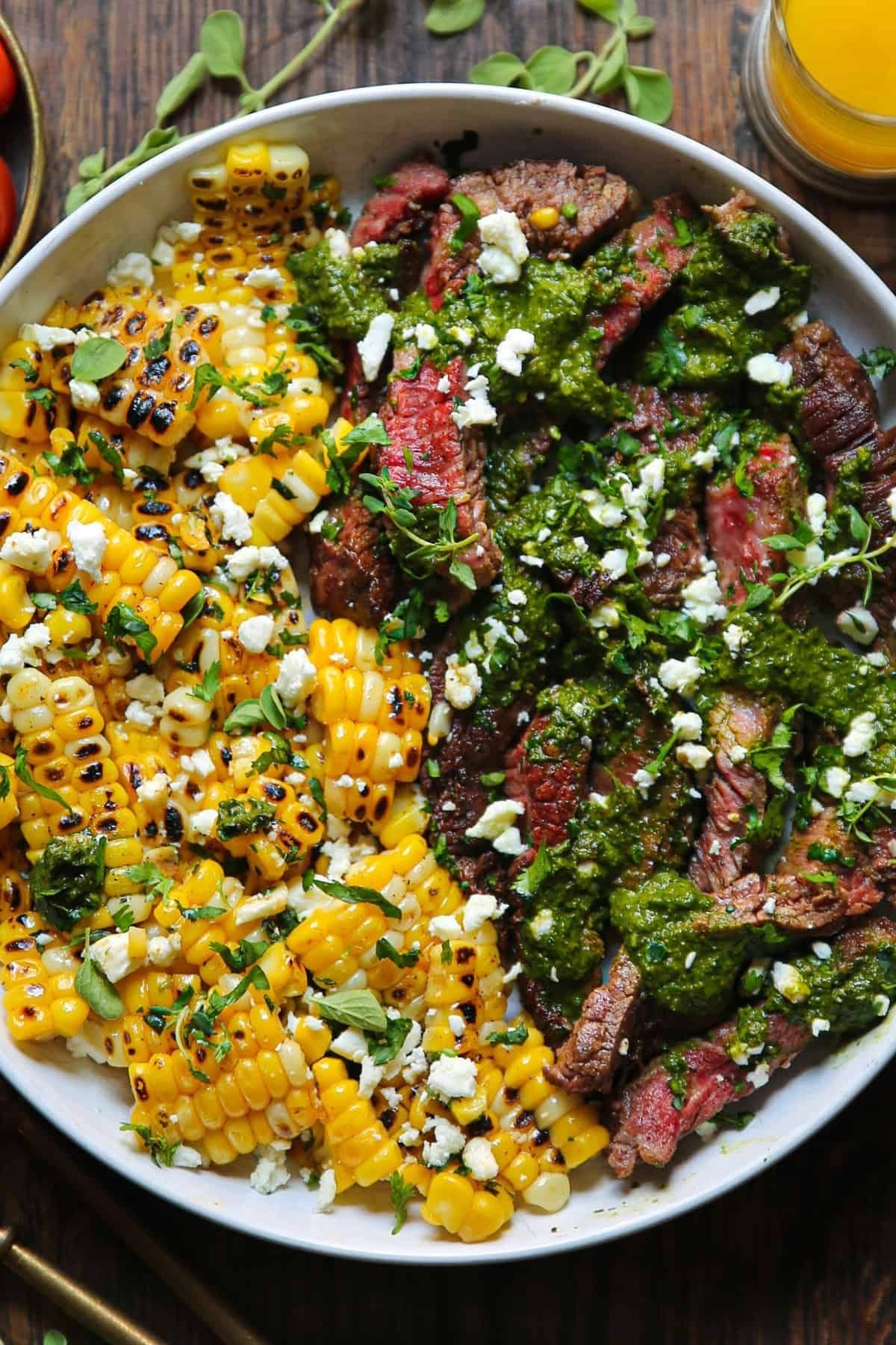 Balsamic Grilled Steak & Charred Corn Salad