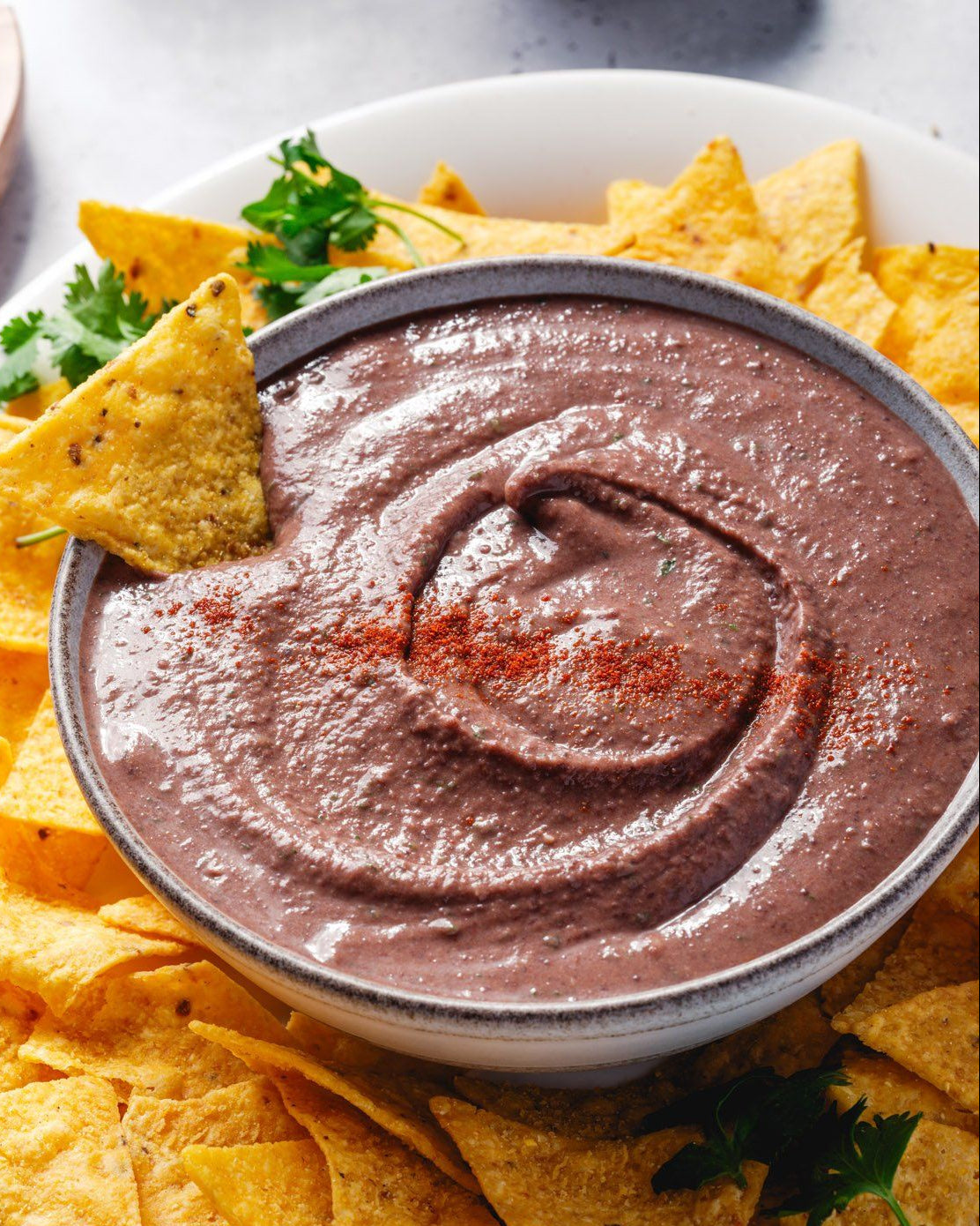 Black Bean Dip w/ Salsa Macha 