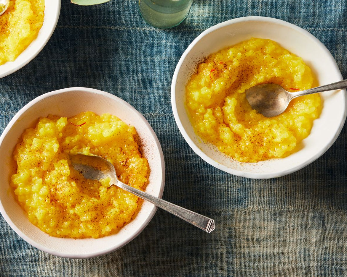 Saffron Cardamom Rice Pudding