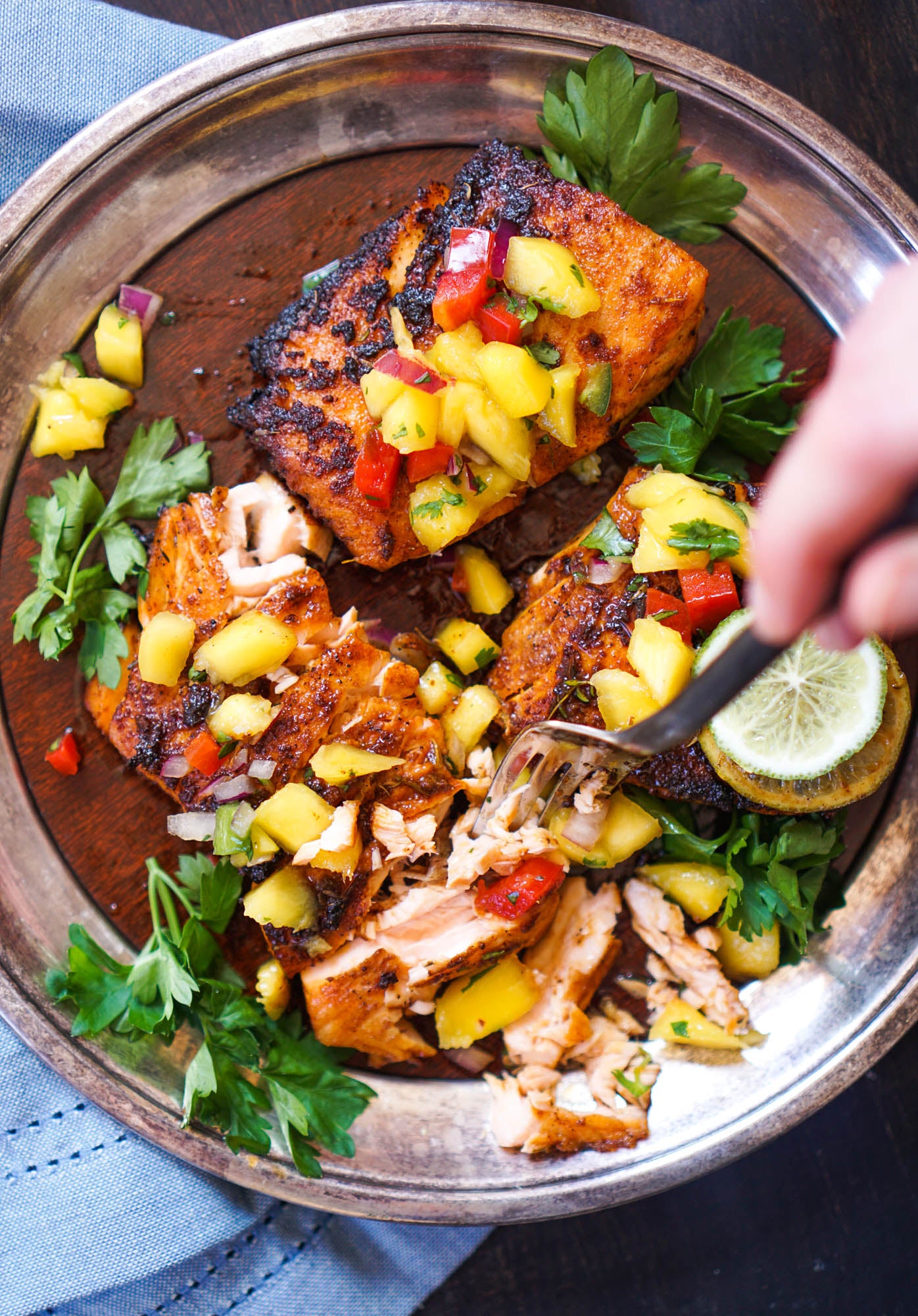 Summer Blackened Salmon Bowl