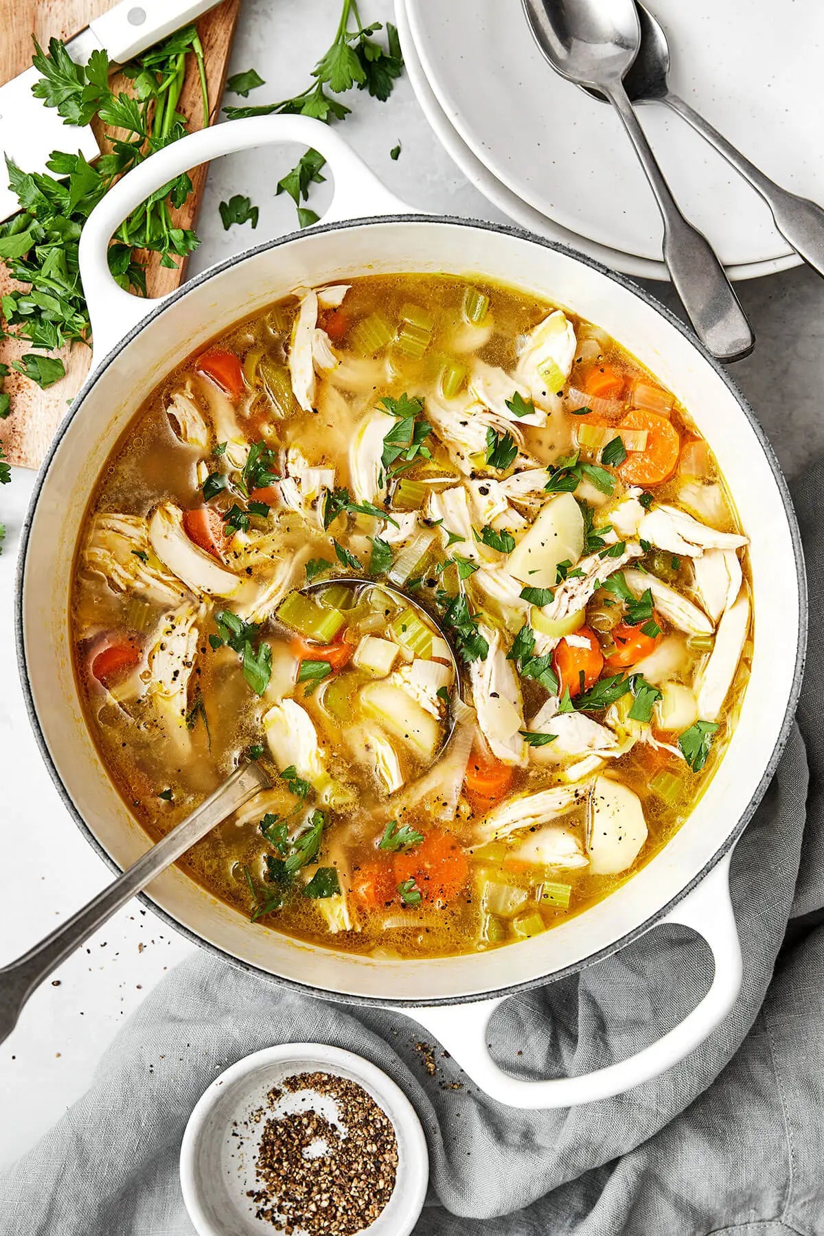 Lemony Chicken Vegetable Soup