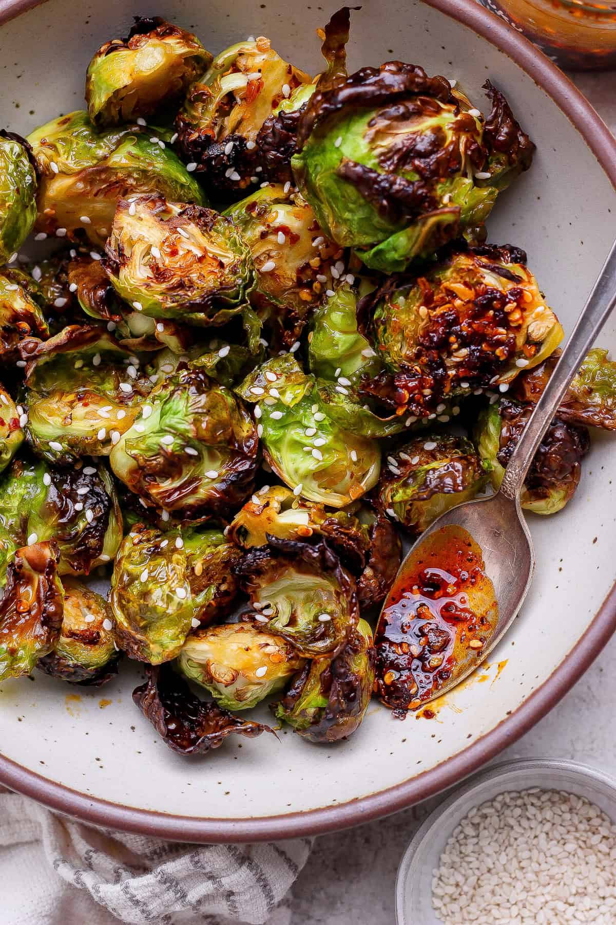 Crispy Sweet Chili Brussel Sprouts