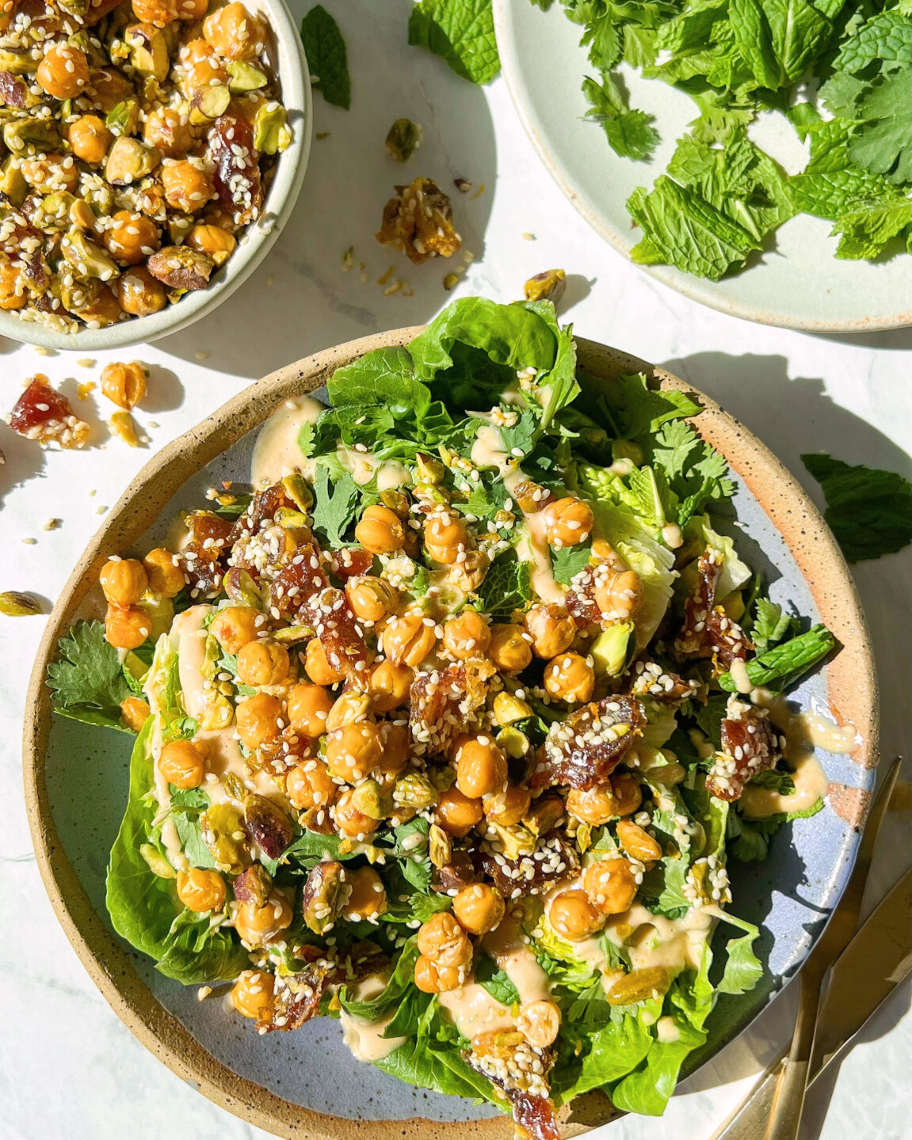 Israeli Date & Crispy Chickpea Salad