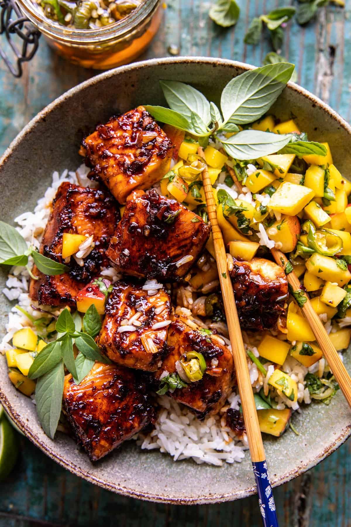 Thai Salmon Crunch Bowl