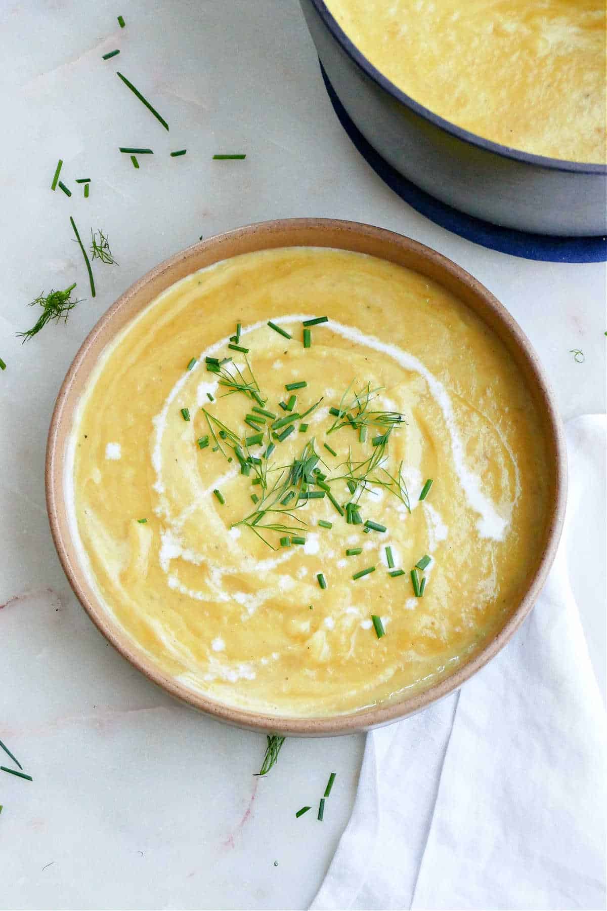 Celeriac Fennel Leek Soup