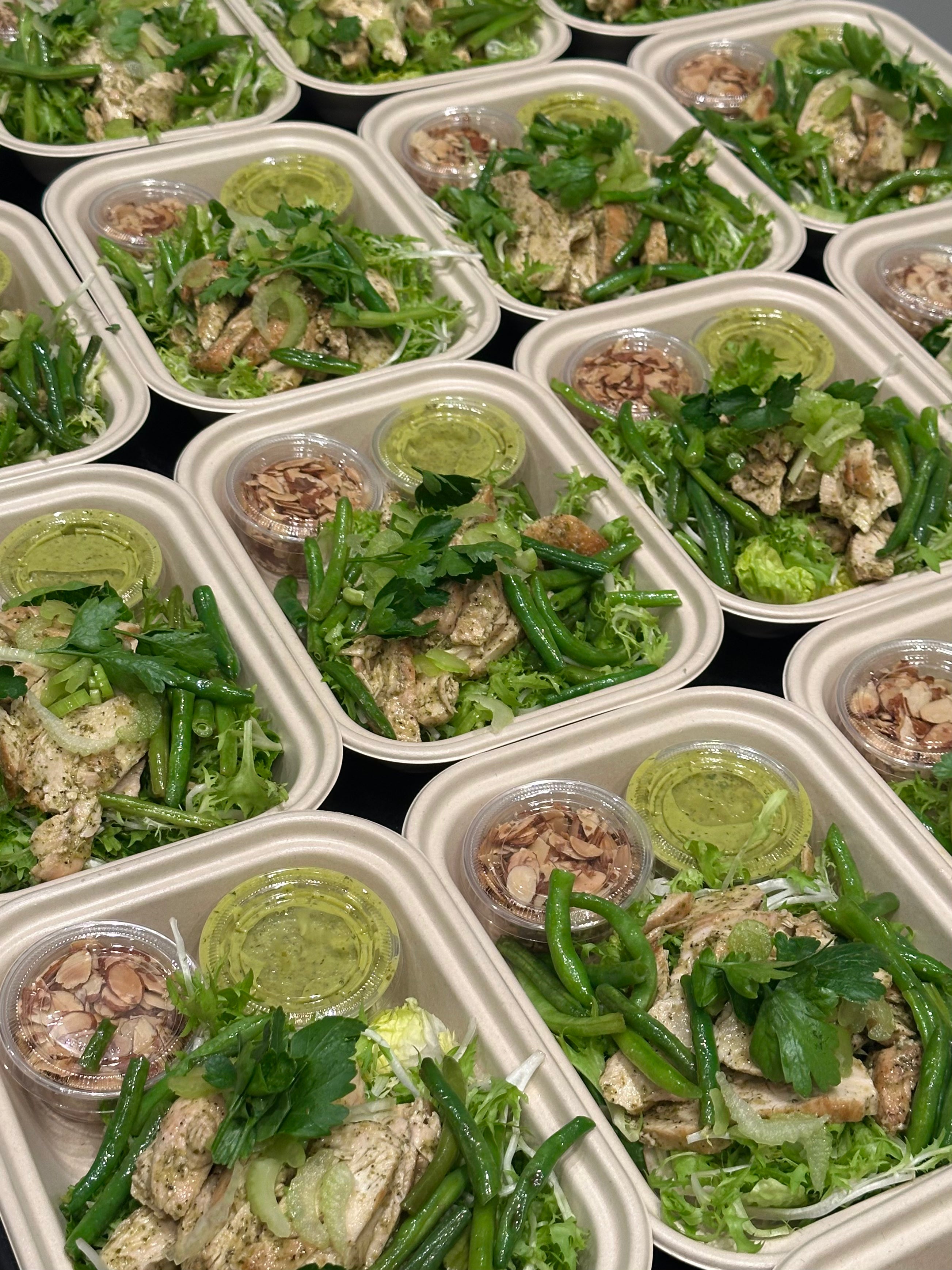 Ina’s Spring Garten Chicken Salad with Ramp Green Goddess Dressing