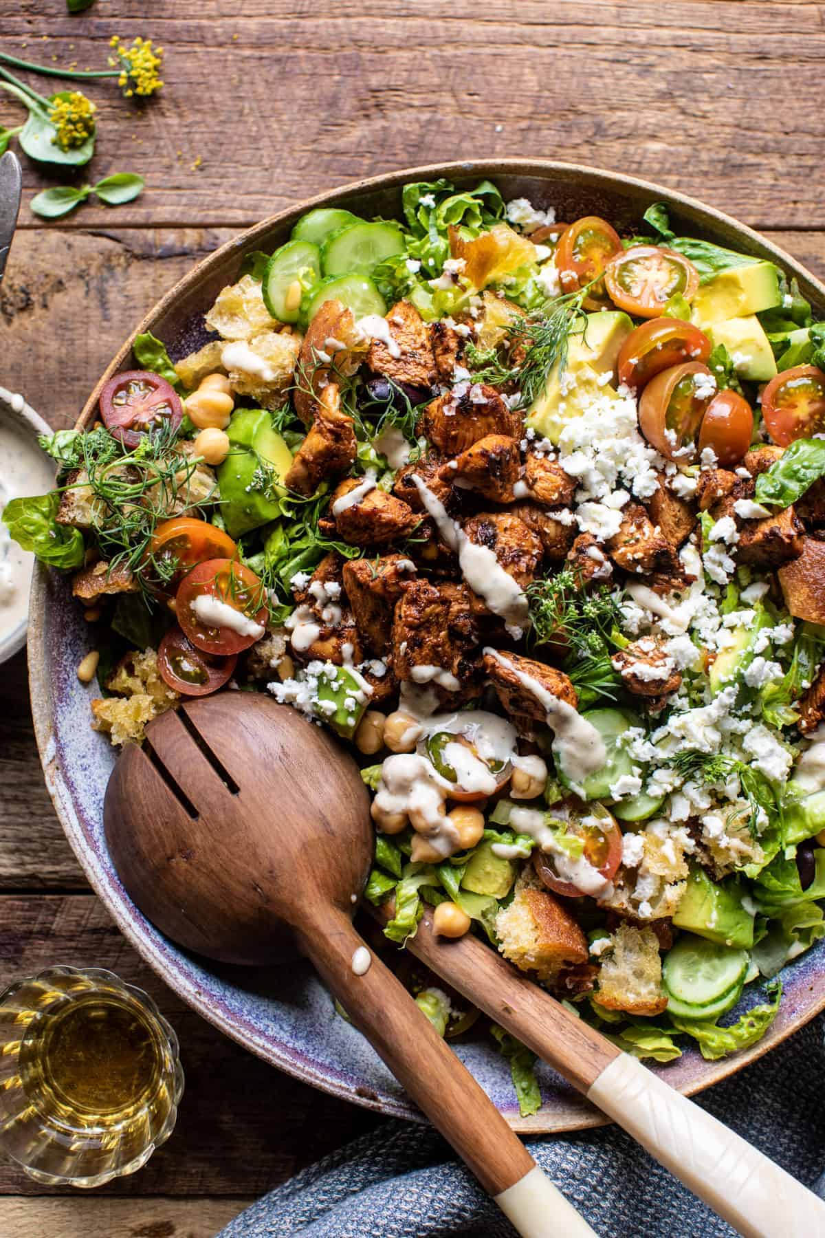 Summer Greek Chopped Chicken Salad