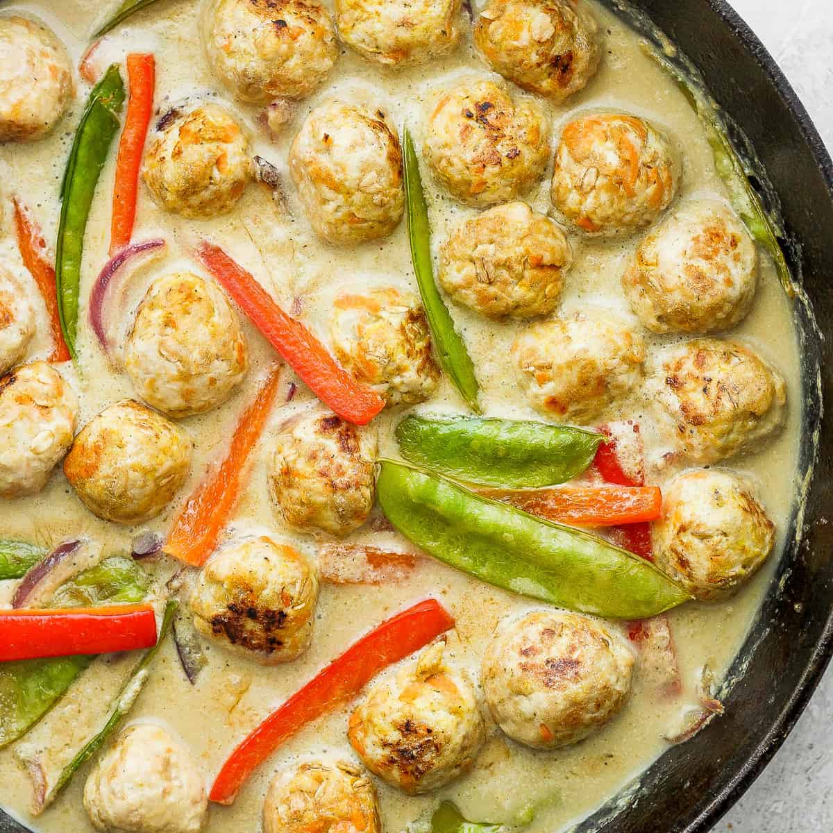 Thai Green Curry Chicken Meatballs