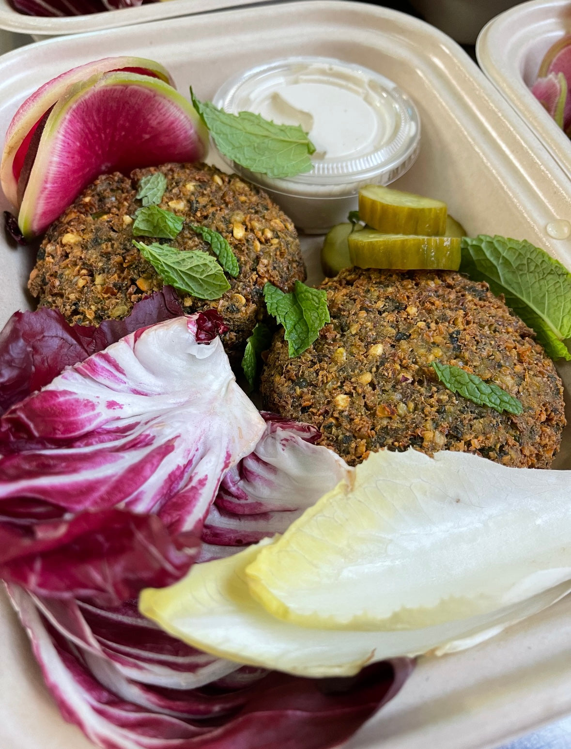Herby Falafel Protein Cakes