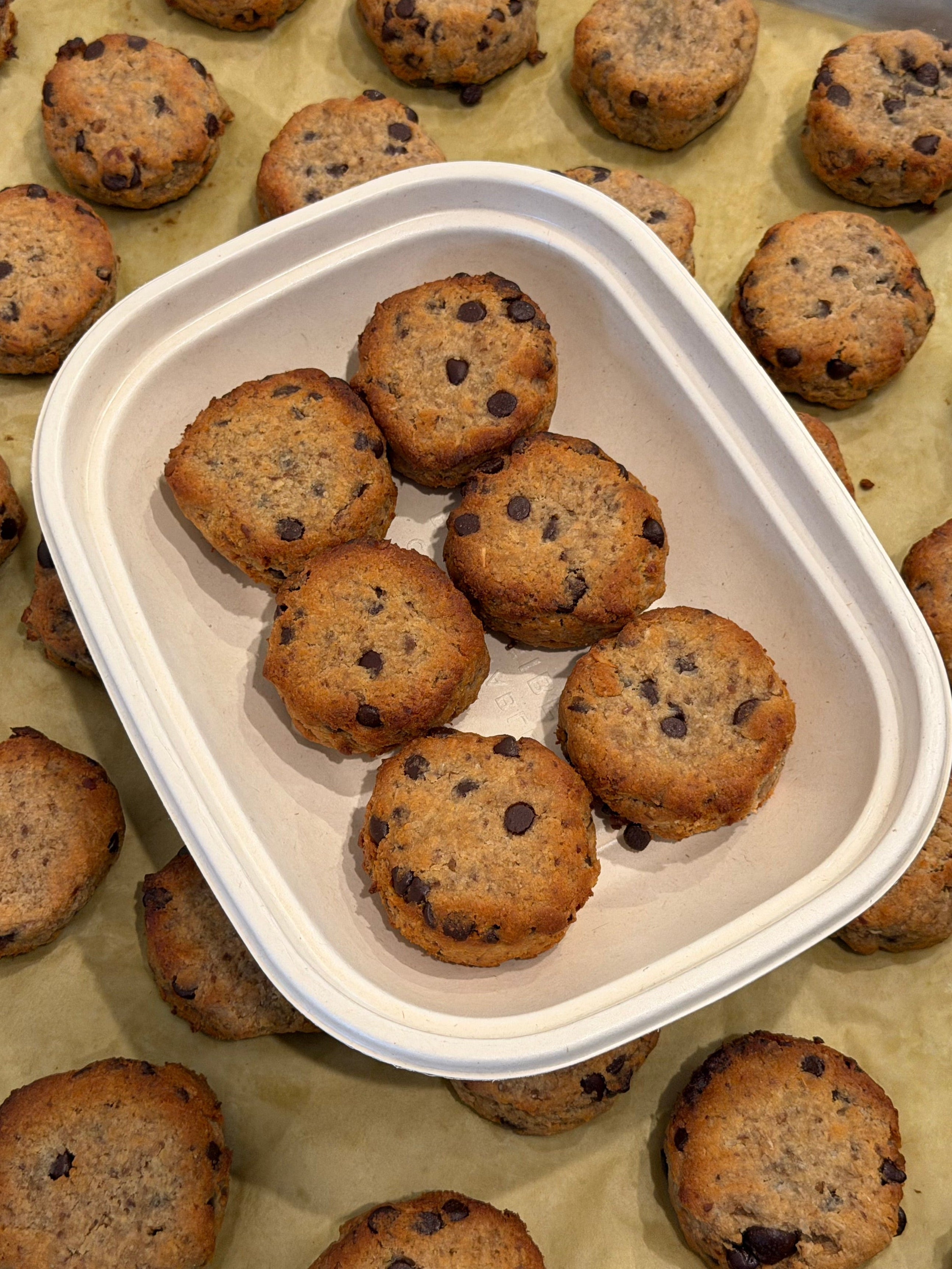Peanut Butter Banana Chocolate Chip Cookies