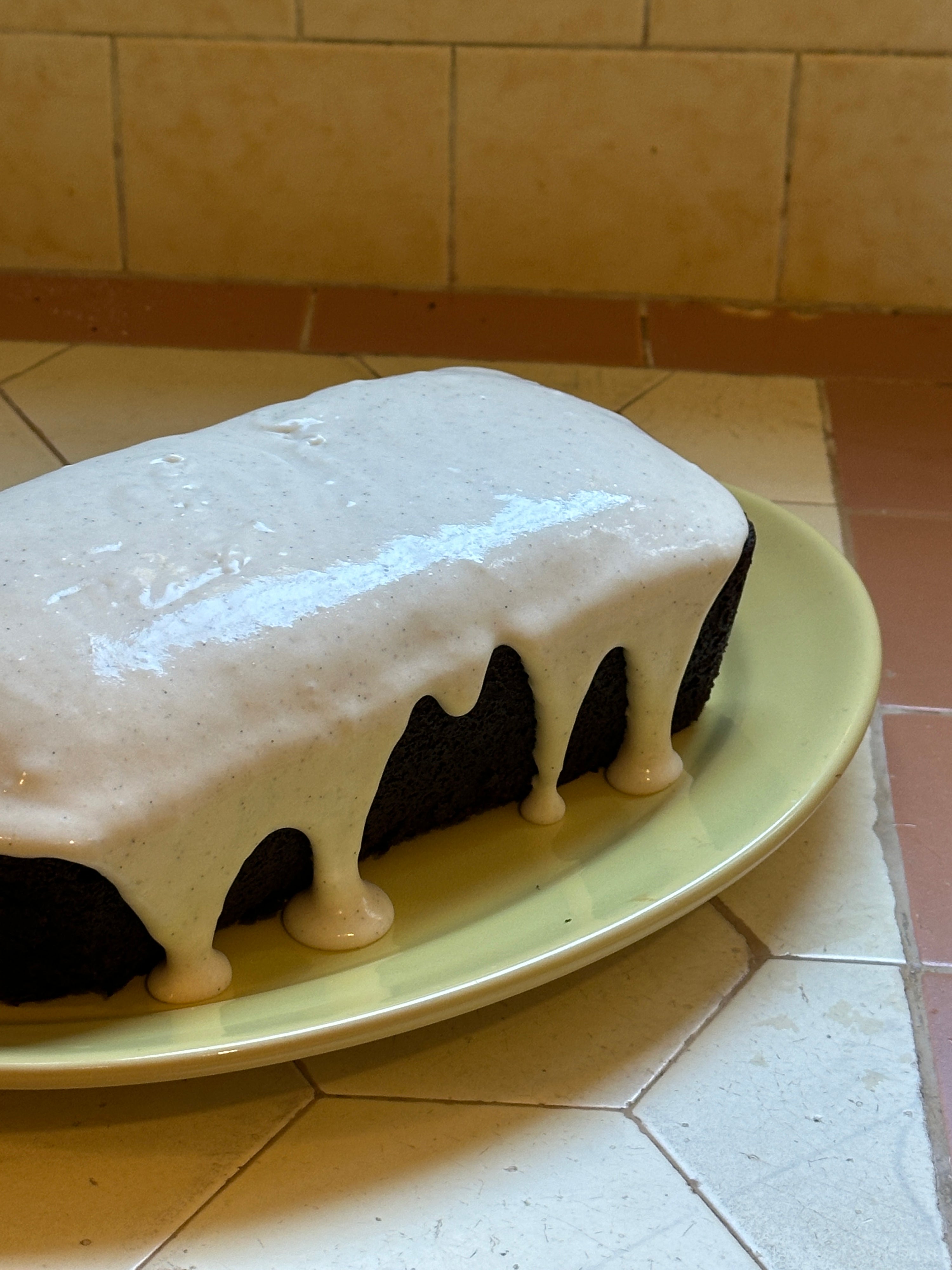 Juliet's Kitchen GF/DF Chocolate Olive Oil Loaf Slice with Olive Oil Glaze