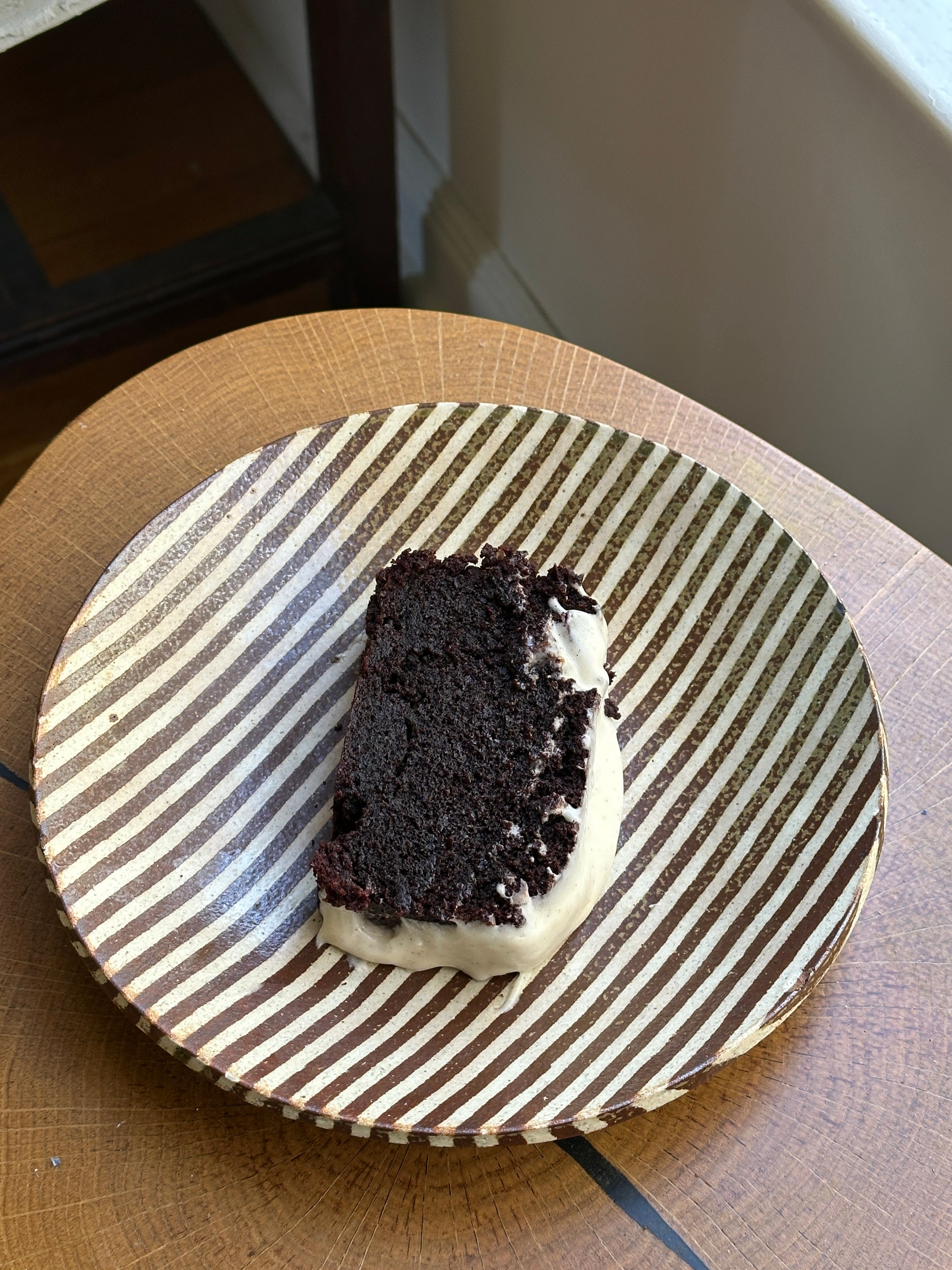 Juliet's Kitchen GF/DF Chocolate Olive Oil Loaf Slice with Olive Oil Glaze