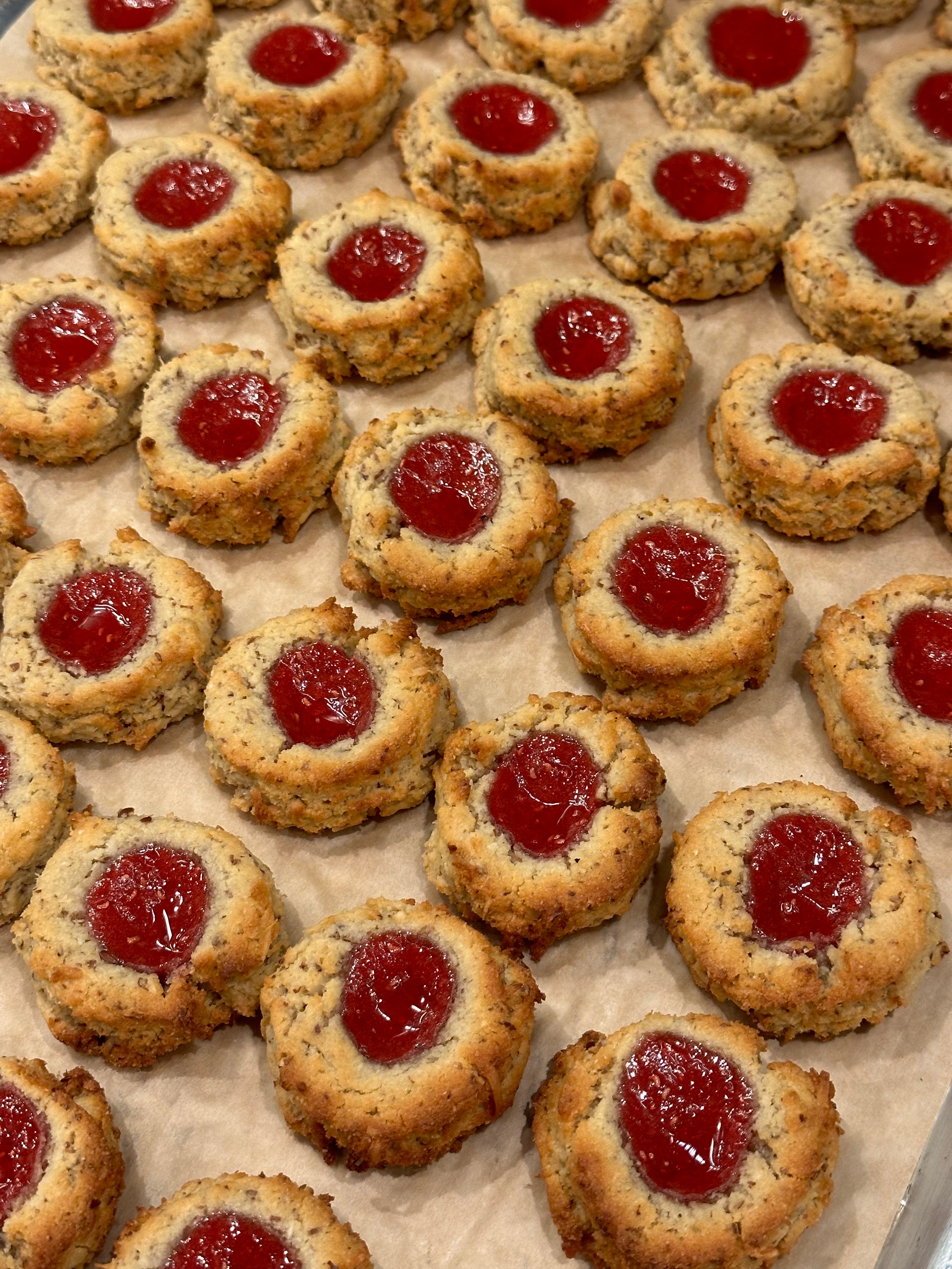 Raspberry Thumbprint Cookies