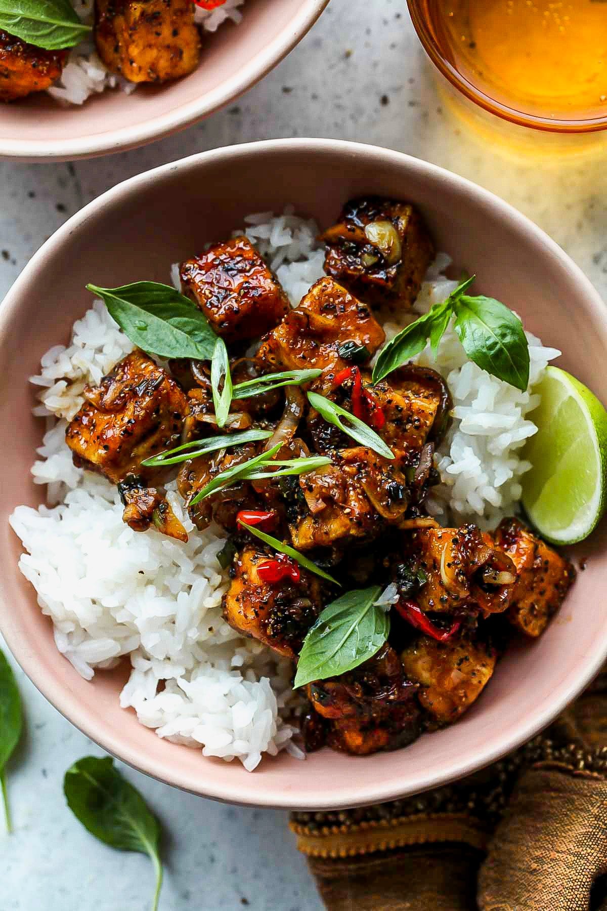 Black Pepper Tofu & Green Beans