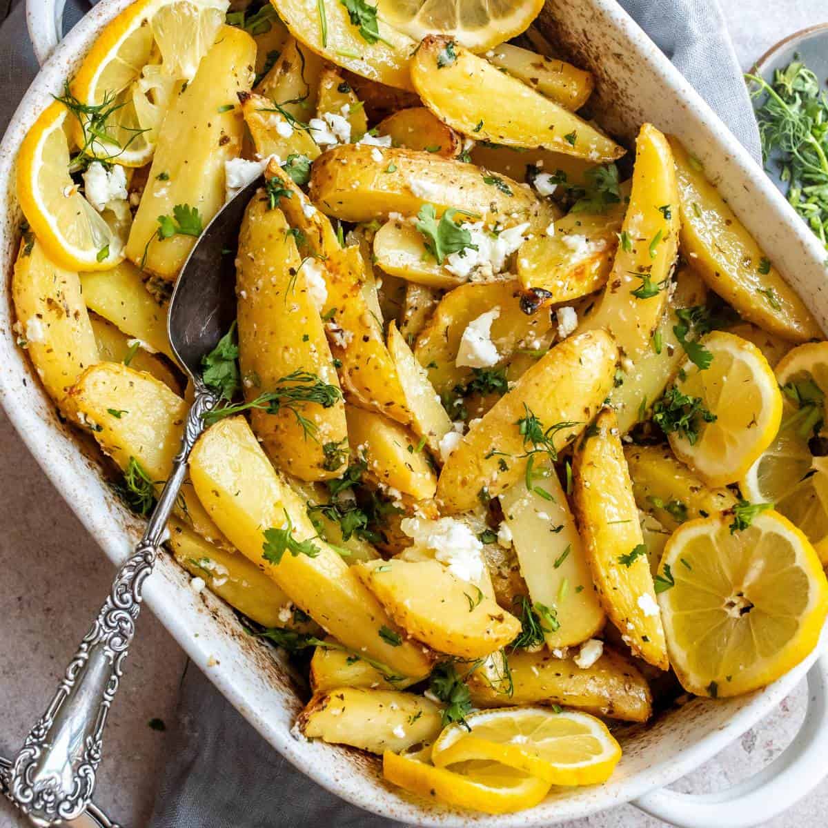 Roasted Greek Lemon Potatoes  