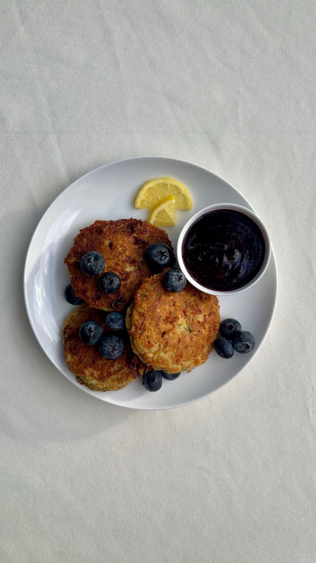 Cottage Cheese Protein Pancakes w/ Raspberry Jam