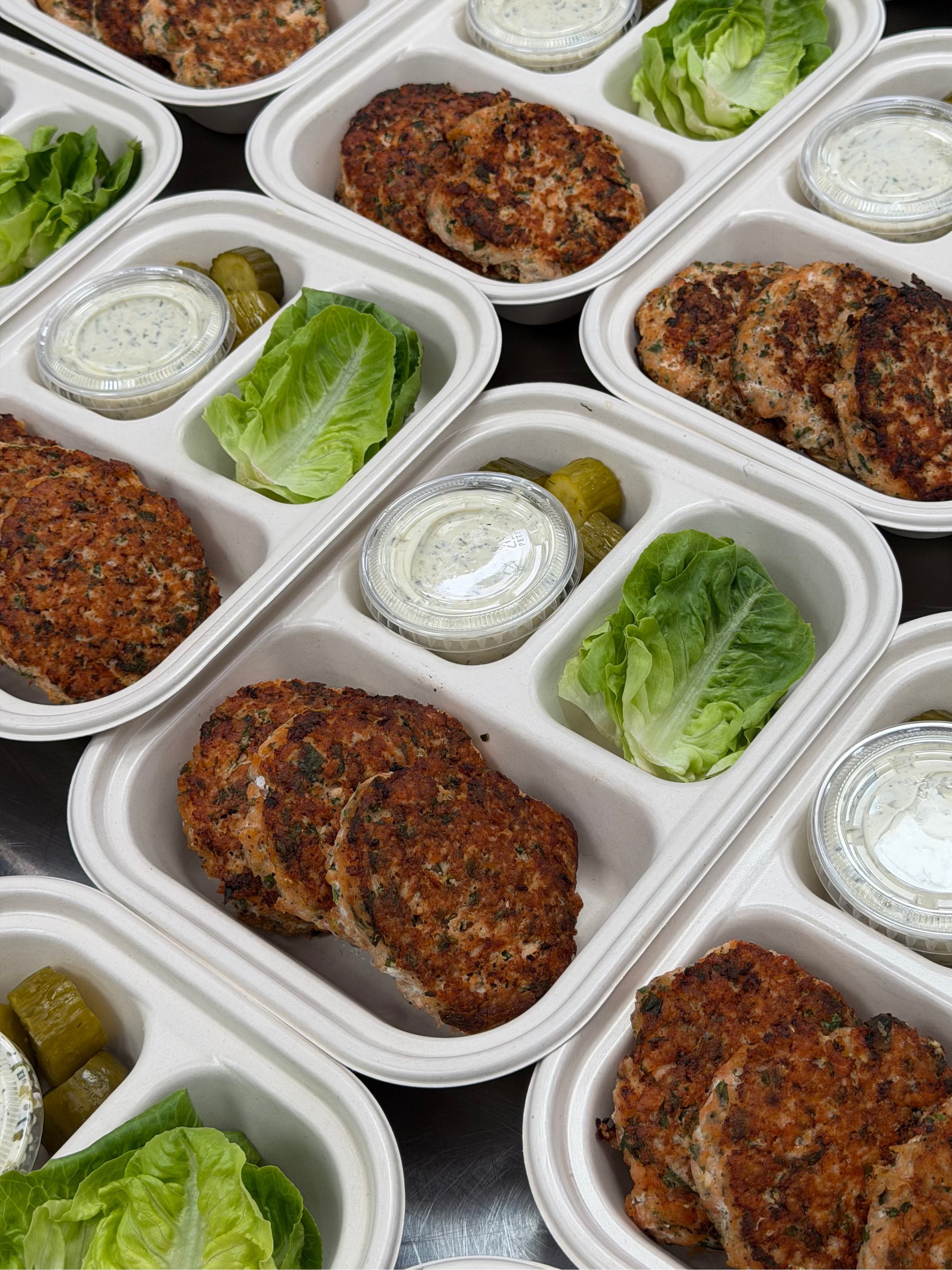 Salmon Burgers with Honey Mustard