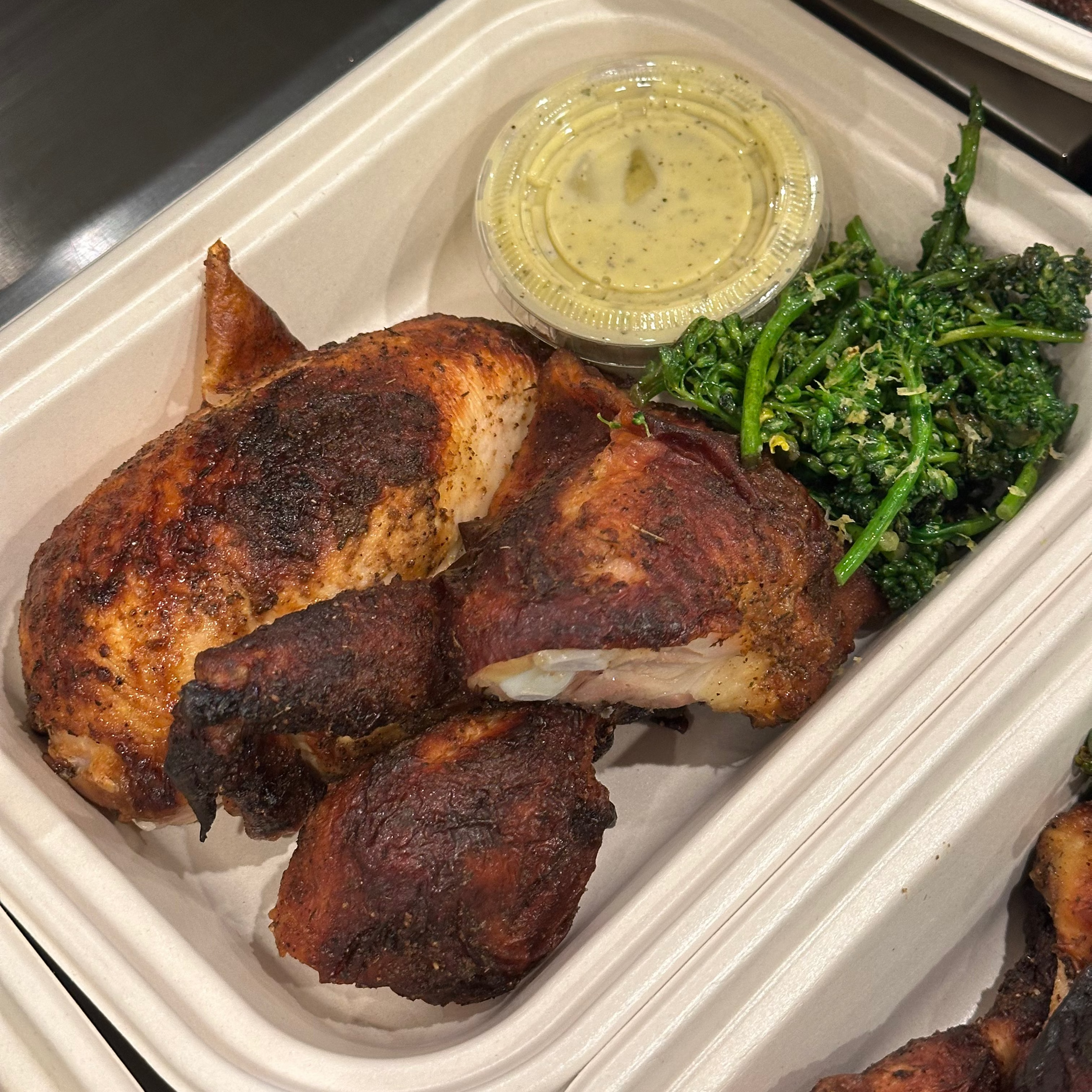 Lemon Pepper Half Rotisserie Chicken Plate