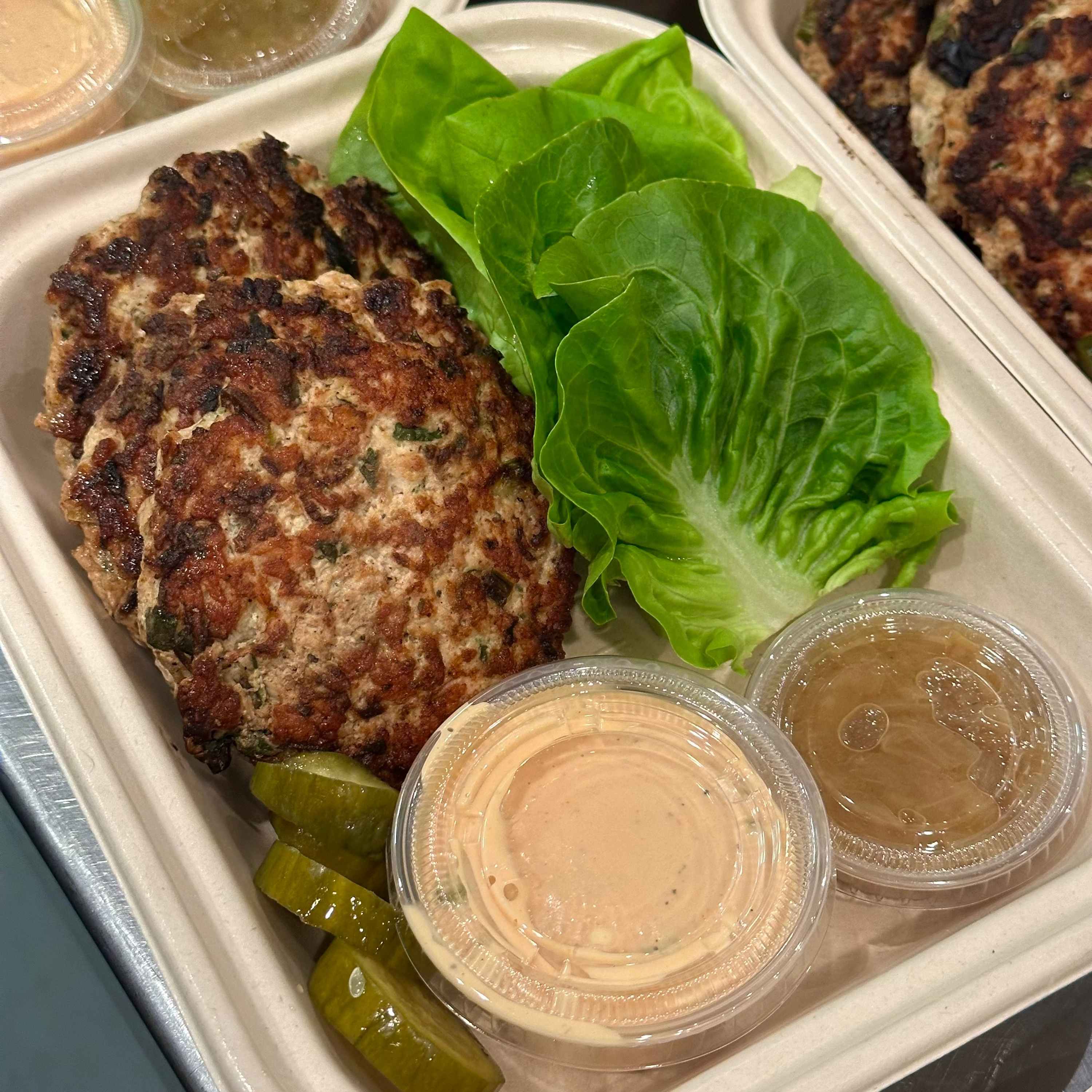 Grilled Chicken Burger Lettuce Wraps