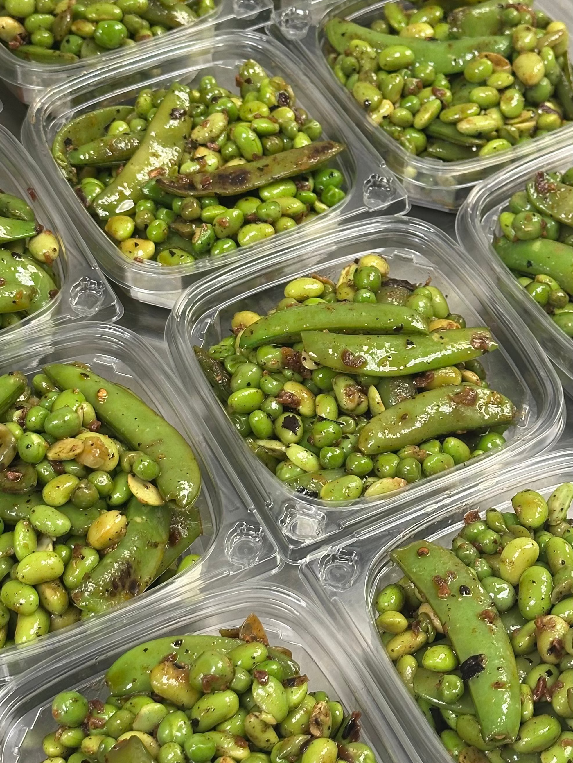 Garlic Chili Edamame & Green Beans