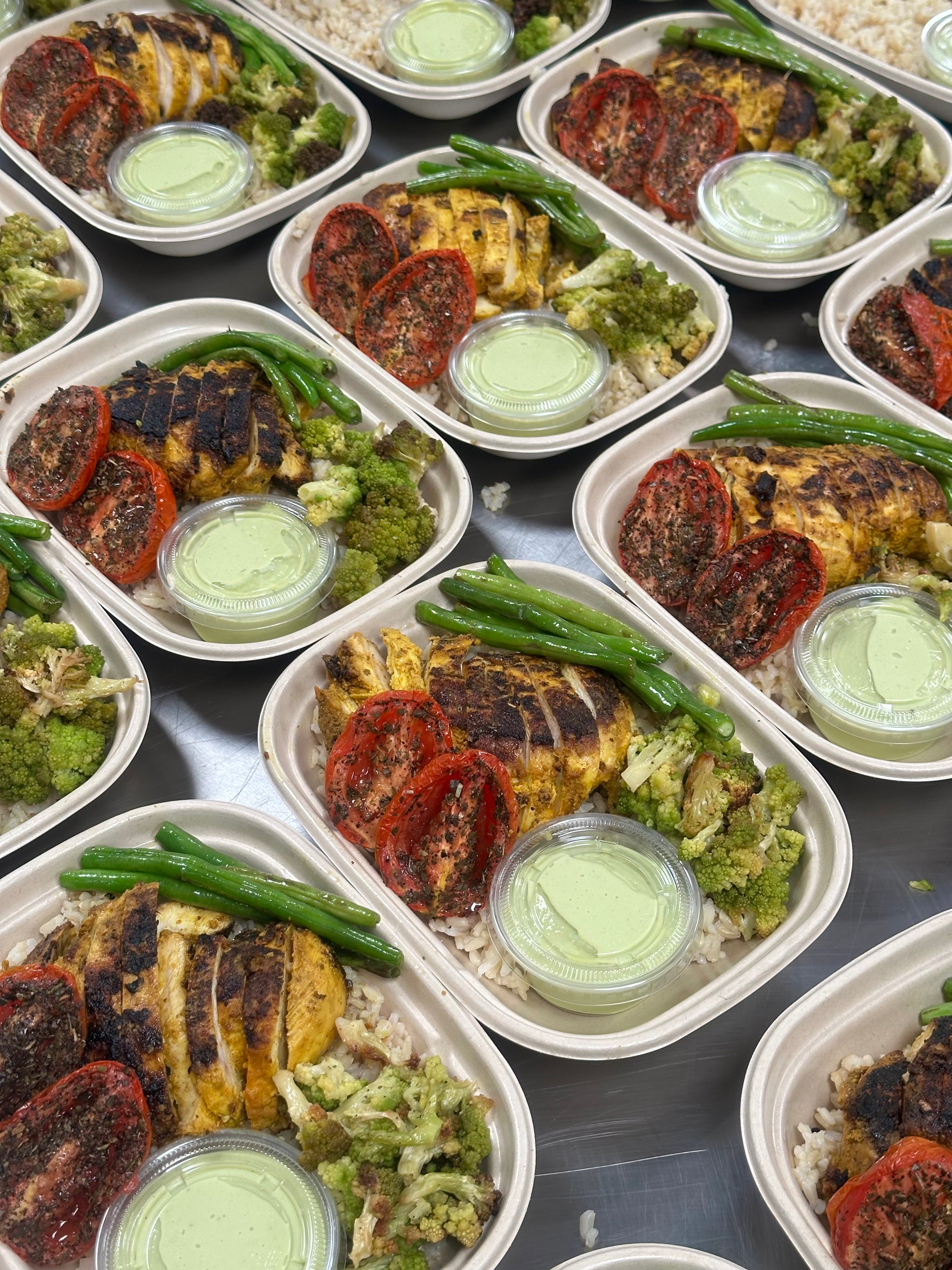 Turmeric Lime Chicken Bowl with Greek Yogurt Tzatziki