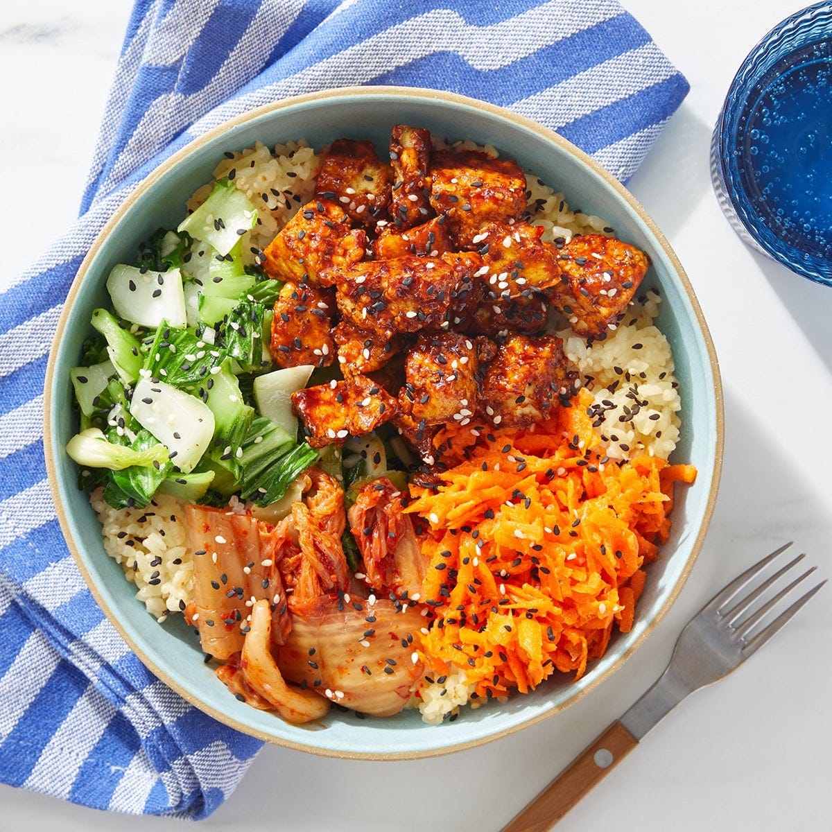 Korean Crispy Tofu Bibimbap