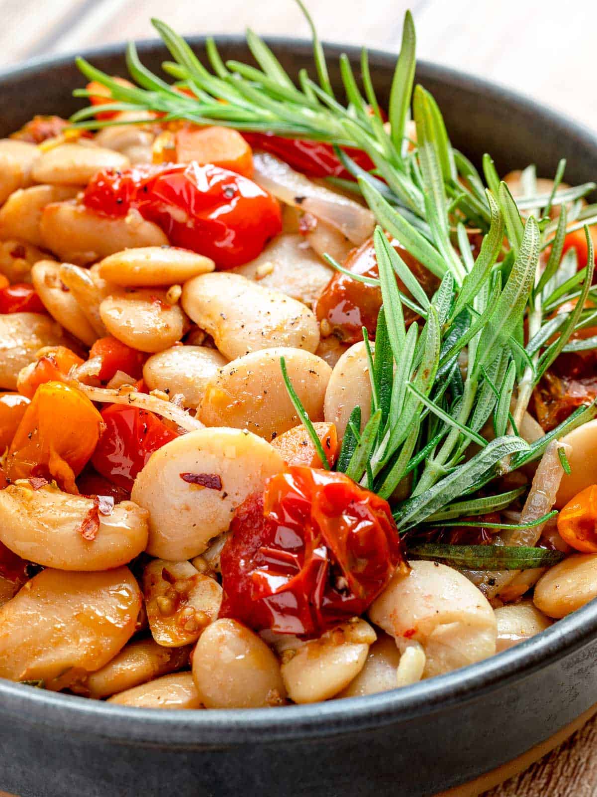 Greek Braised Butter Beans with Tomato Confit