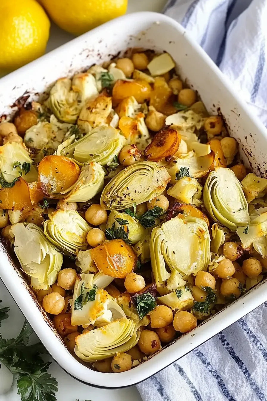 Greek Chickpea & Artichoke Salad