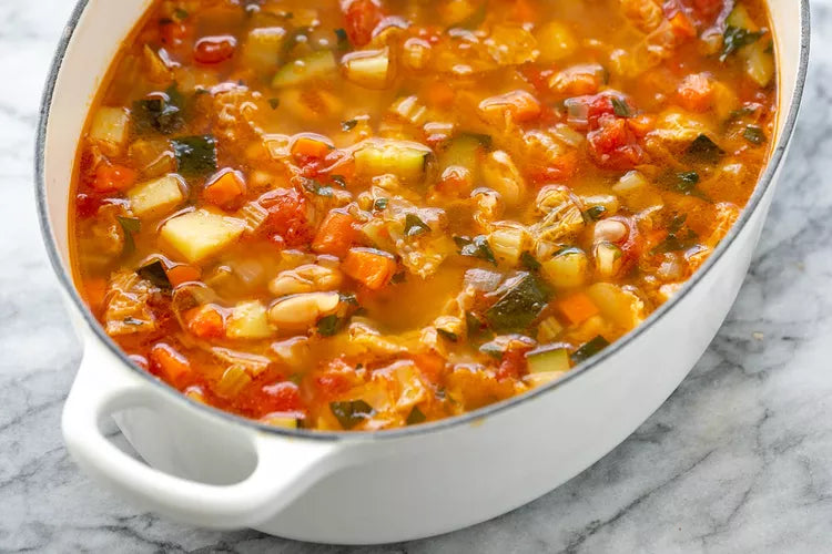 Minestrone Soup with Summer Tomatoes 