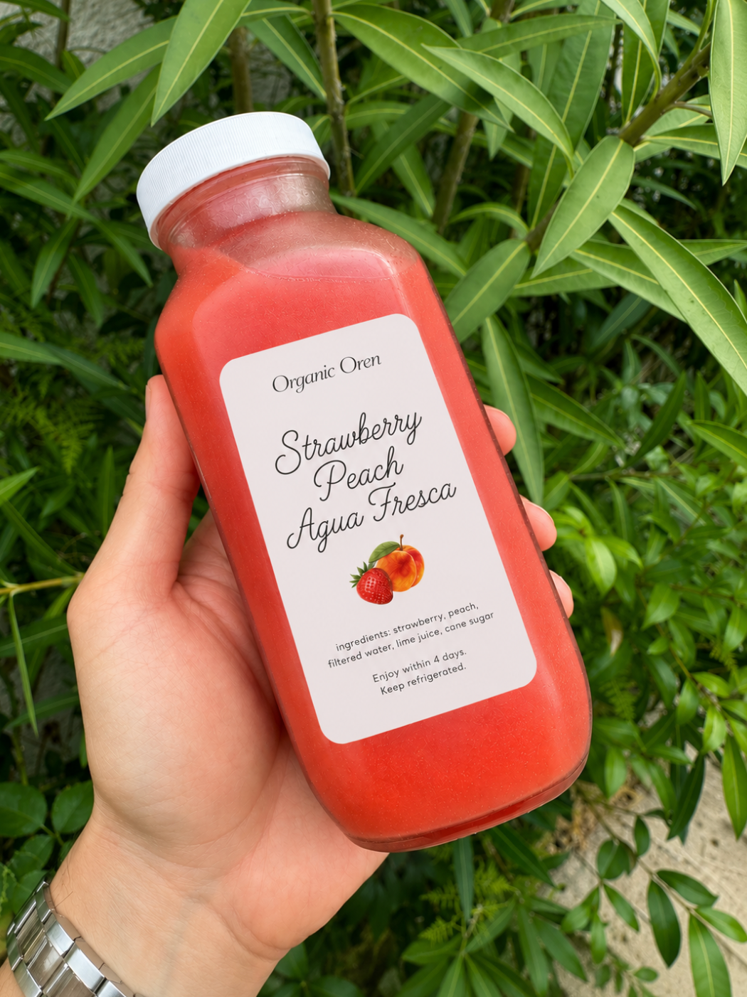 Strawberry Peach Agua Fresca