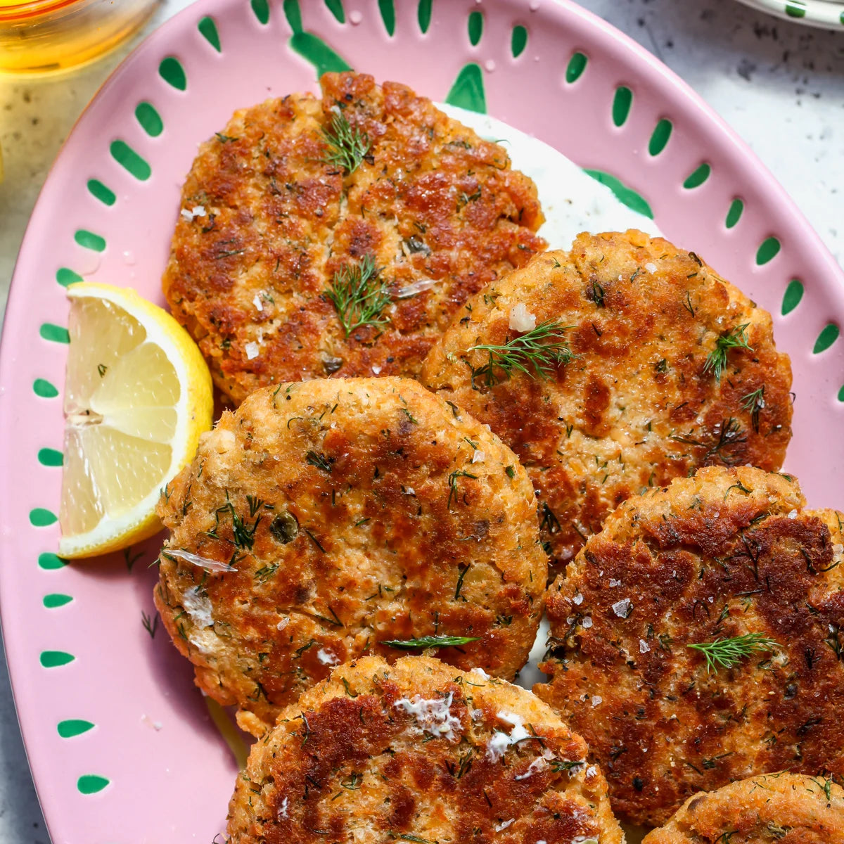 Salmon Burgers with Honey Mustard 