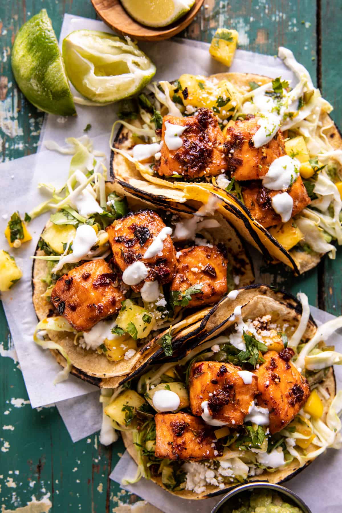 Chipotle Honey Salmon Tacos