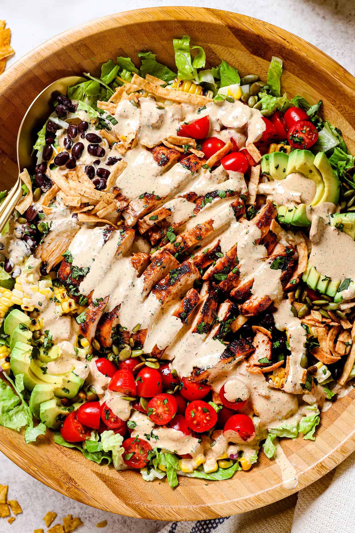 Southwest Chicken Tostada Salad