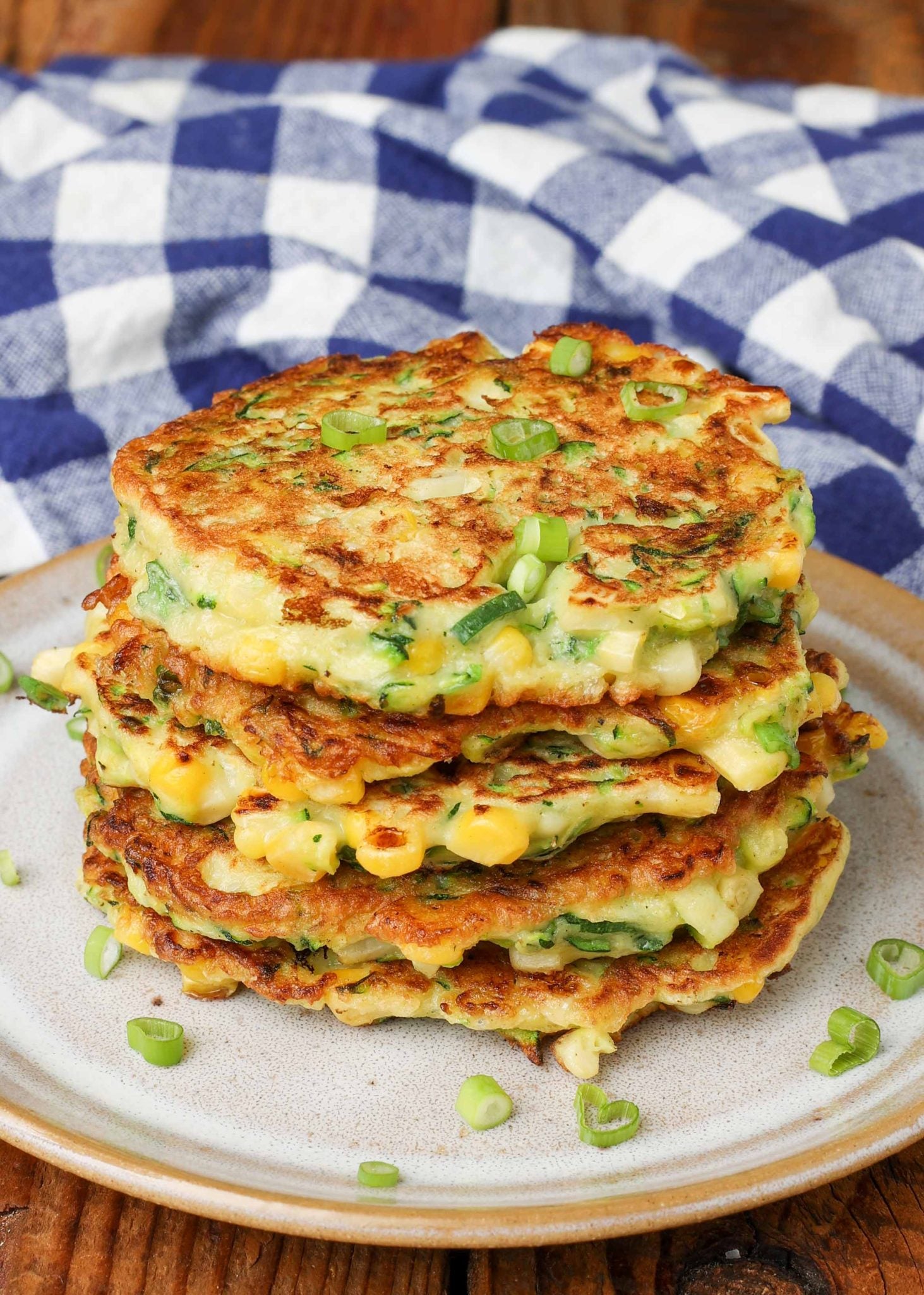 Fresh Corn Zucchini Protein Cakes