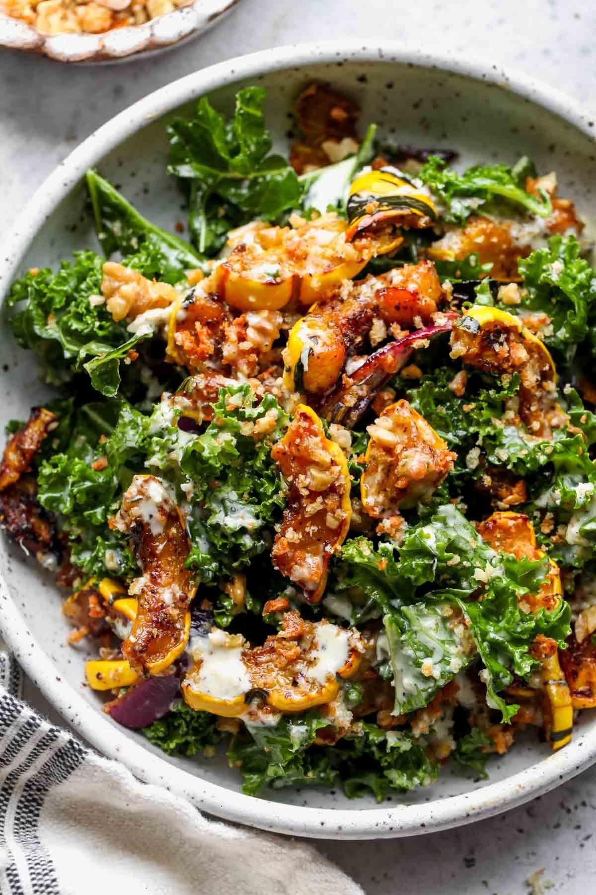 Kale Tahini Chicken Caesar Salad