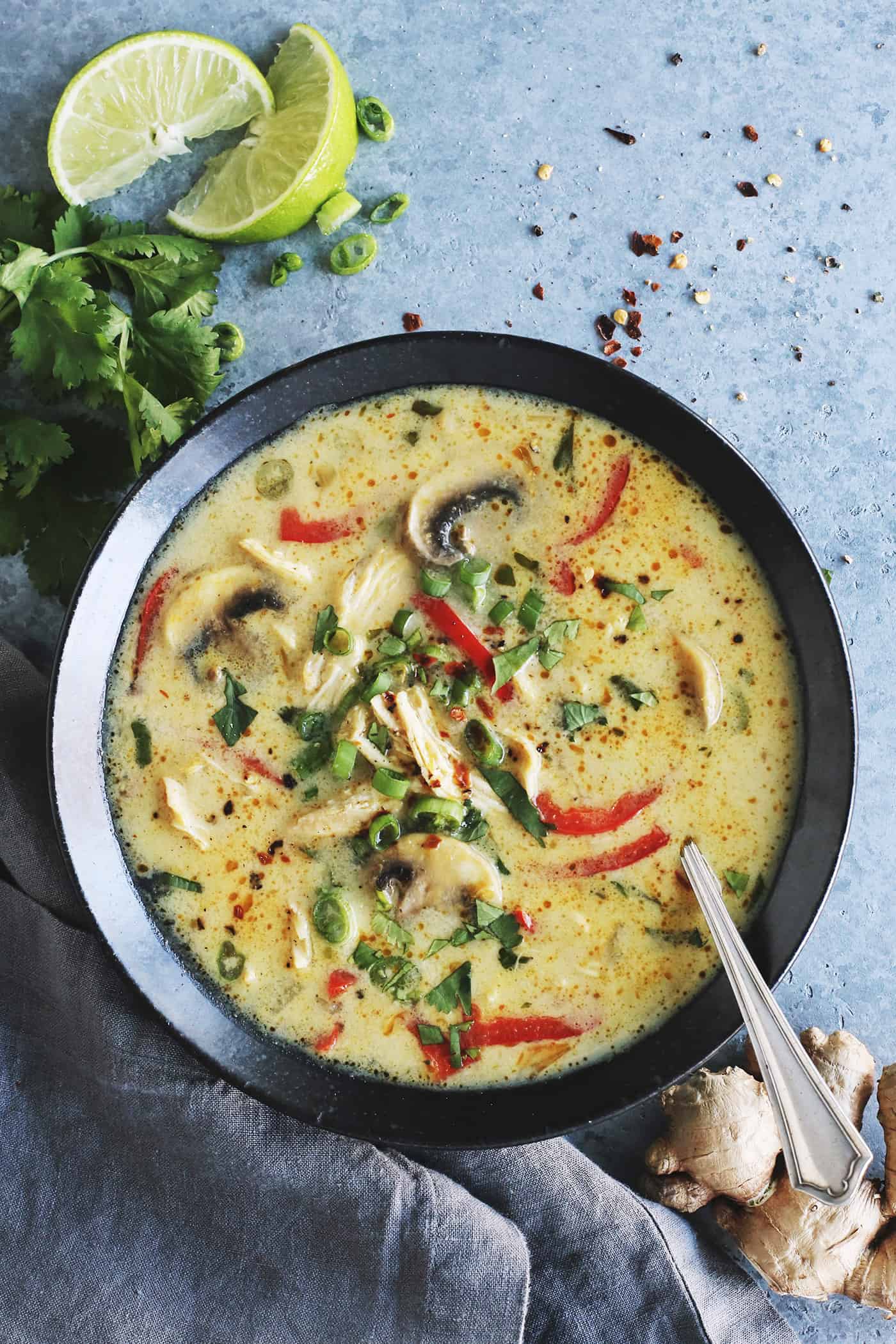 Thai Coconut Lemongrass Chicken Soup
