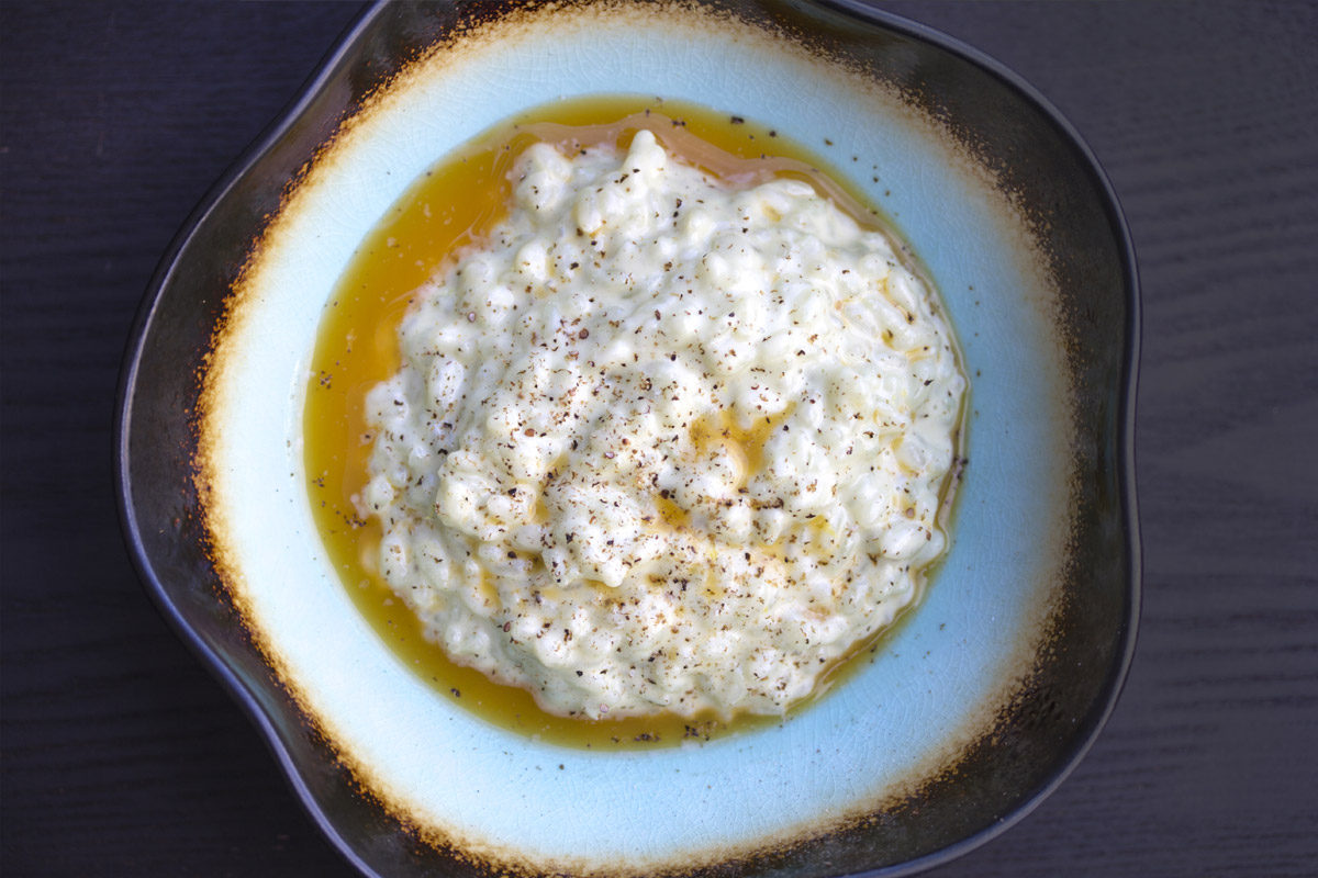 Passion Fruit Nectarine Rice Pudding