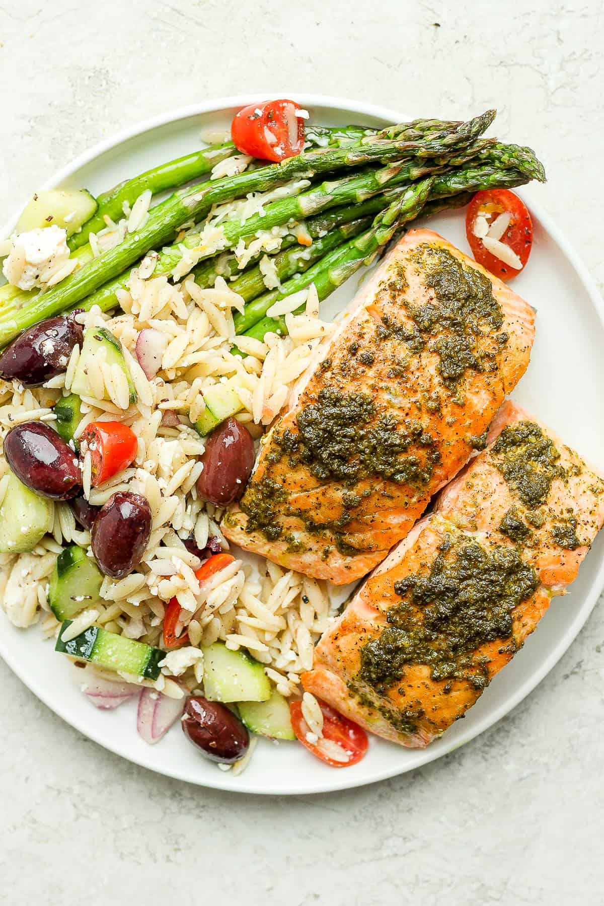 Spring Green Pesto Salmon Bowl