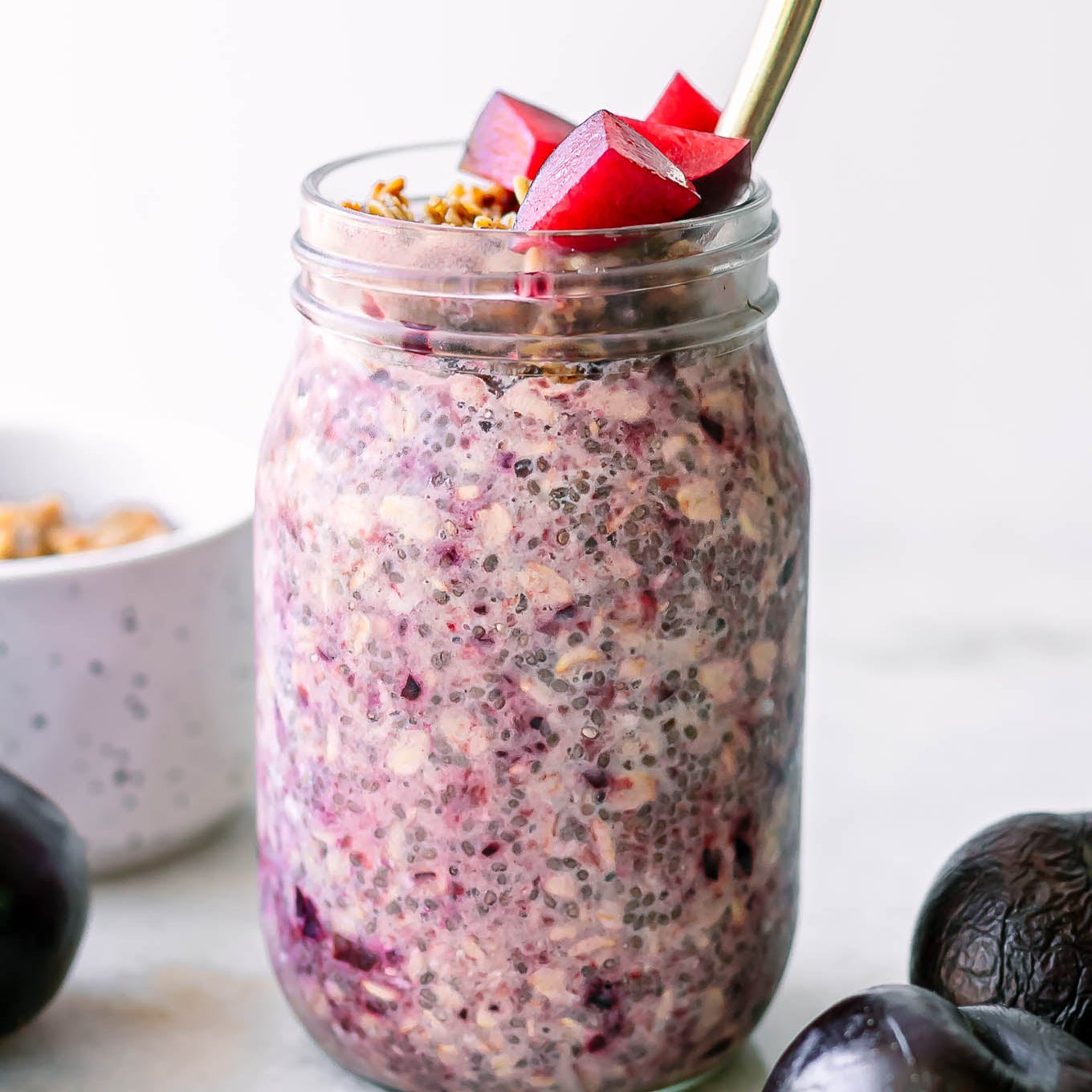 Plum Overnight Oats