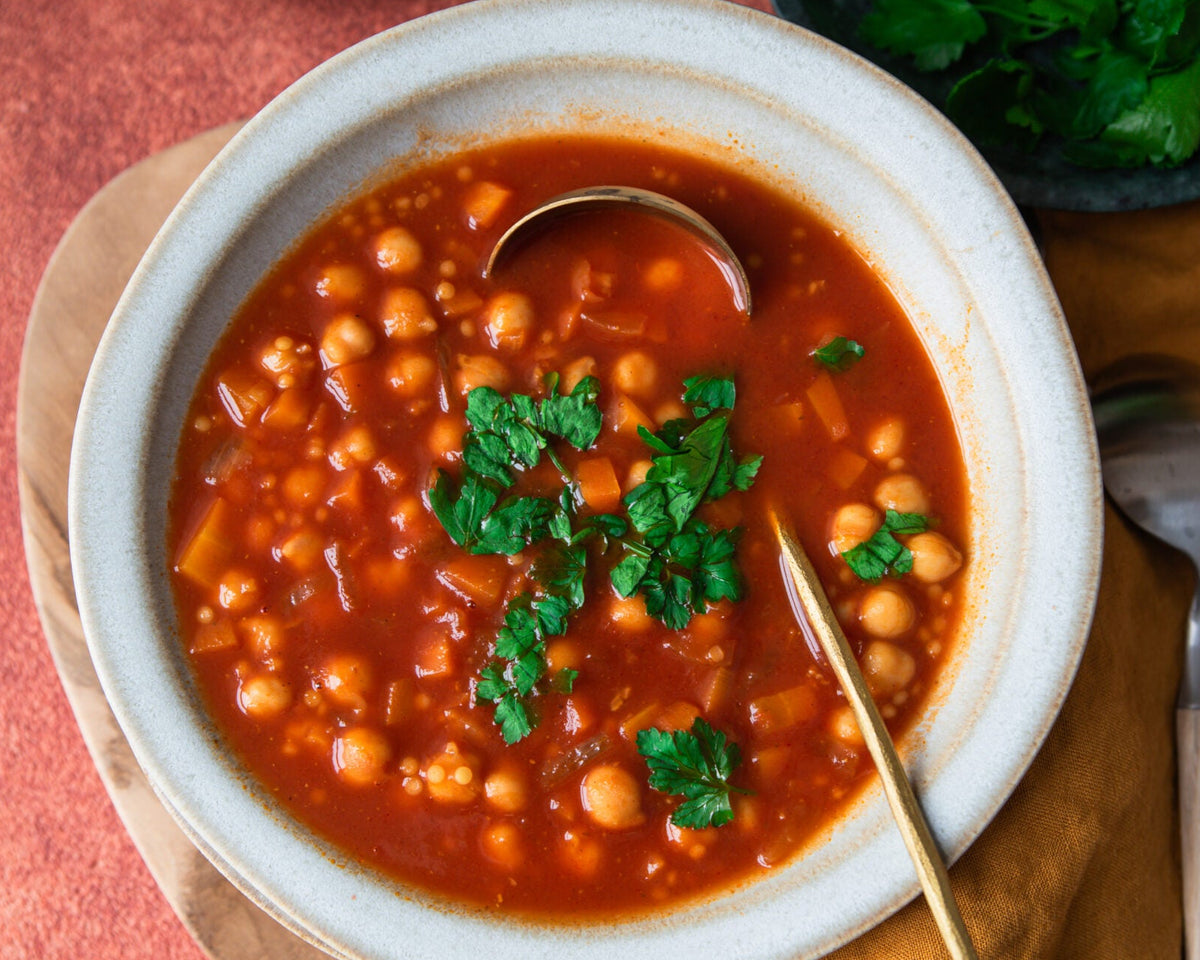Spicy Moroccan Chickpea Soup