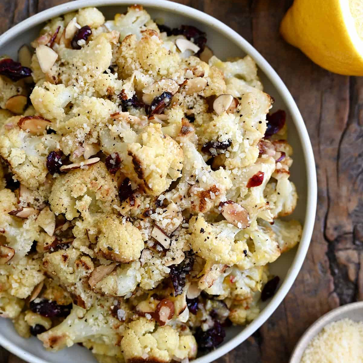 Cauliflower w/ Cranberries & Toasted Almonds