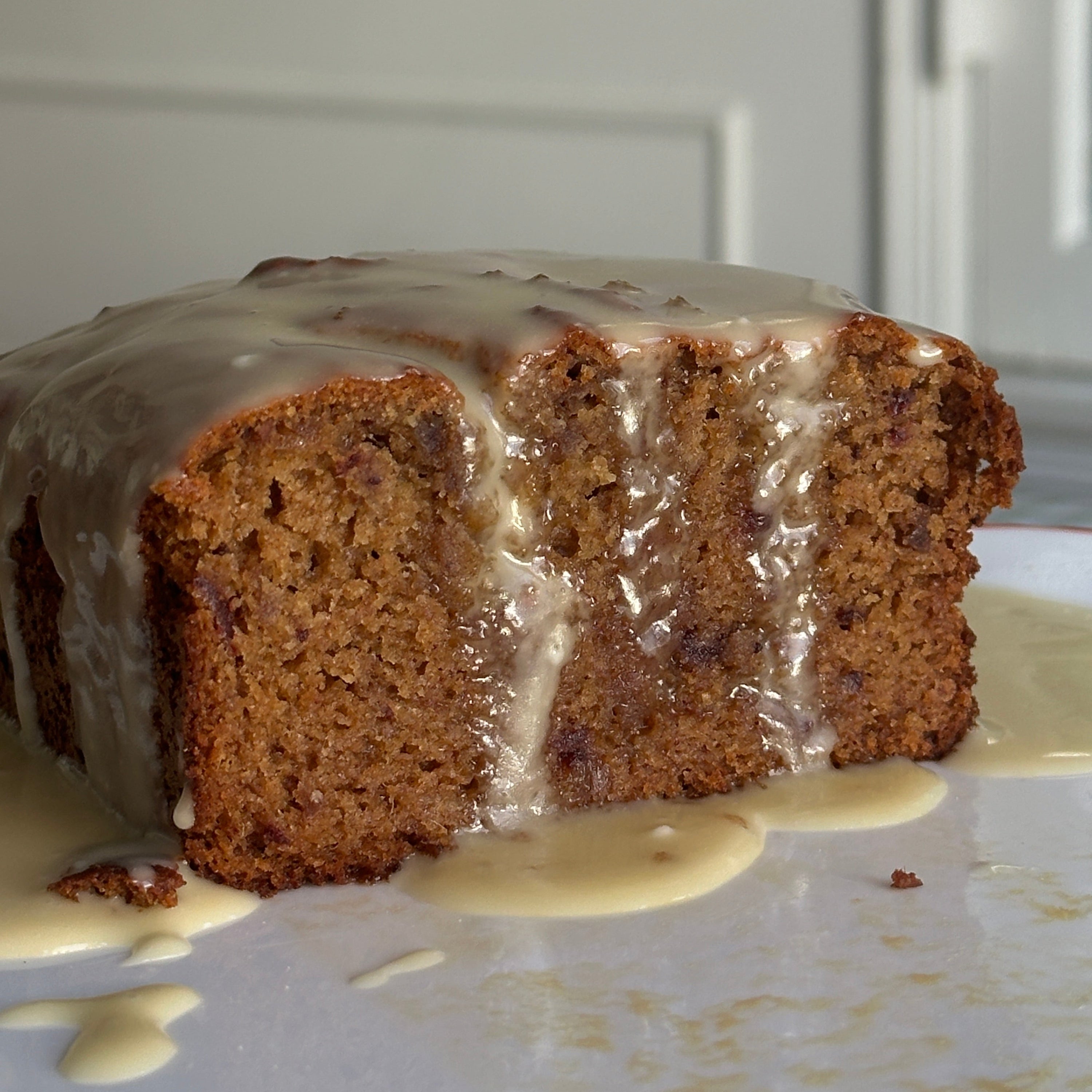 Juliet's Kitchen GF/DF Date Loaf with Vanilla Bean Glaze