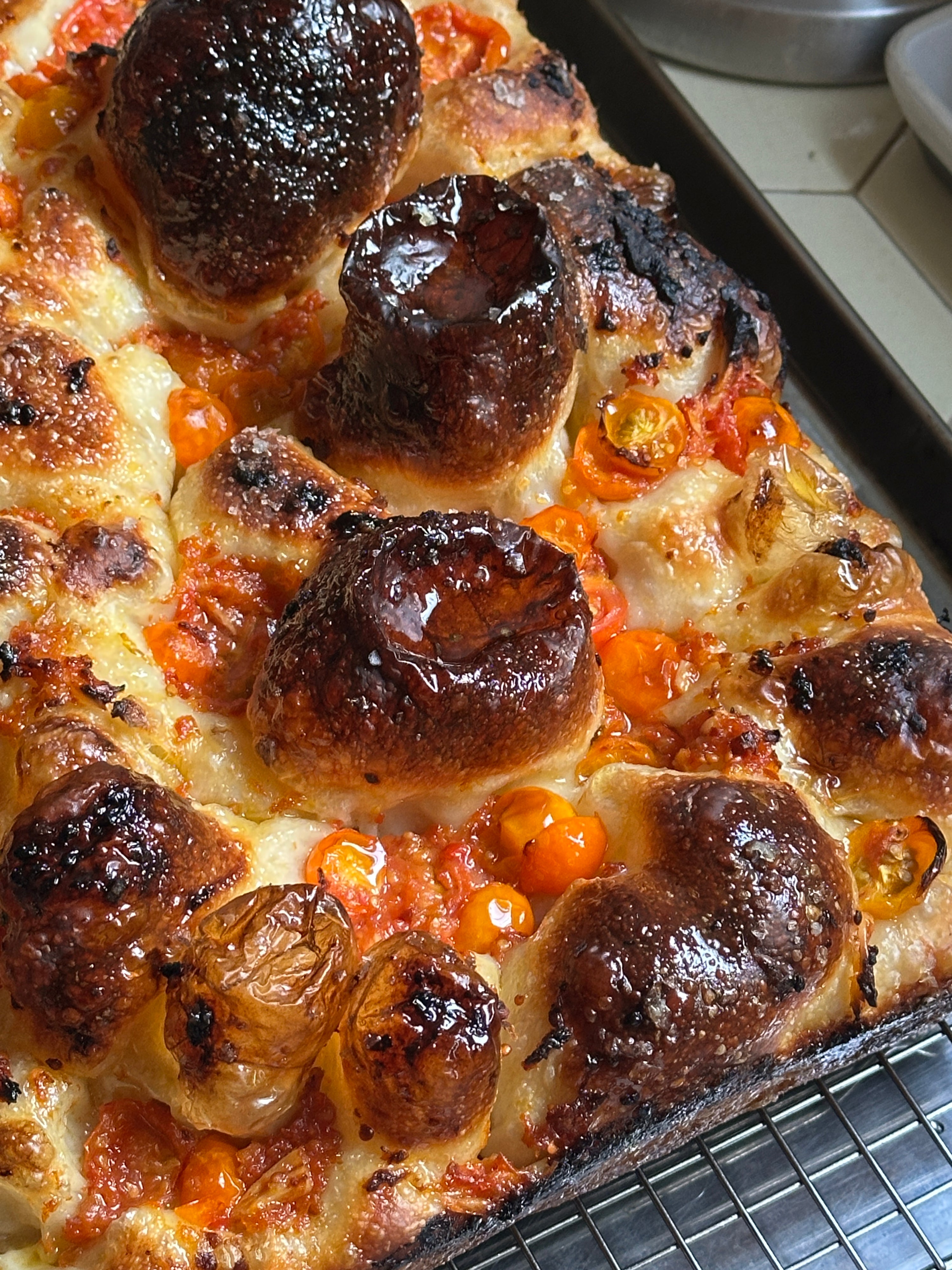 Juliet's Kitchen Spicy Tomato Garlic Focaccia